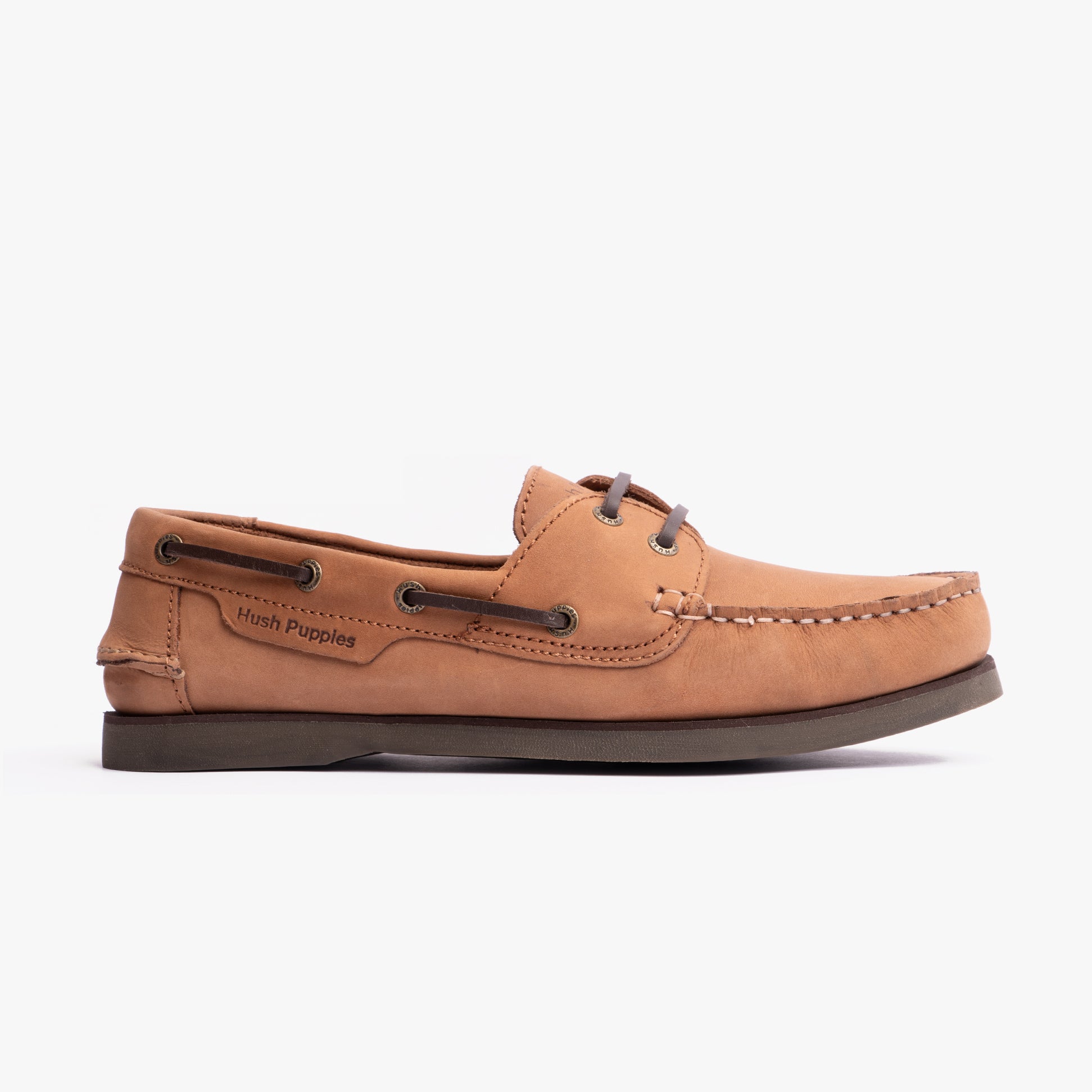 Hush Puppies HENRY Mens Boat Shoes Tan