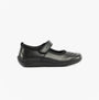 Hush Puppies AMBER JUNIOR Girls Leather School Shoes Black