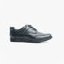 Hush Puppies HARVEY SENIOR Boys Leather School Shoes Black