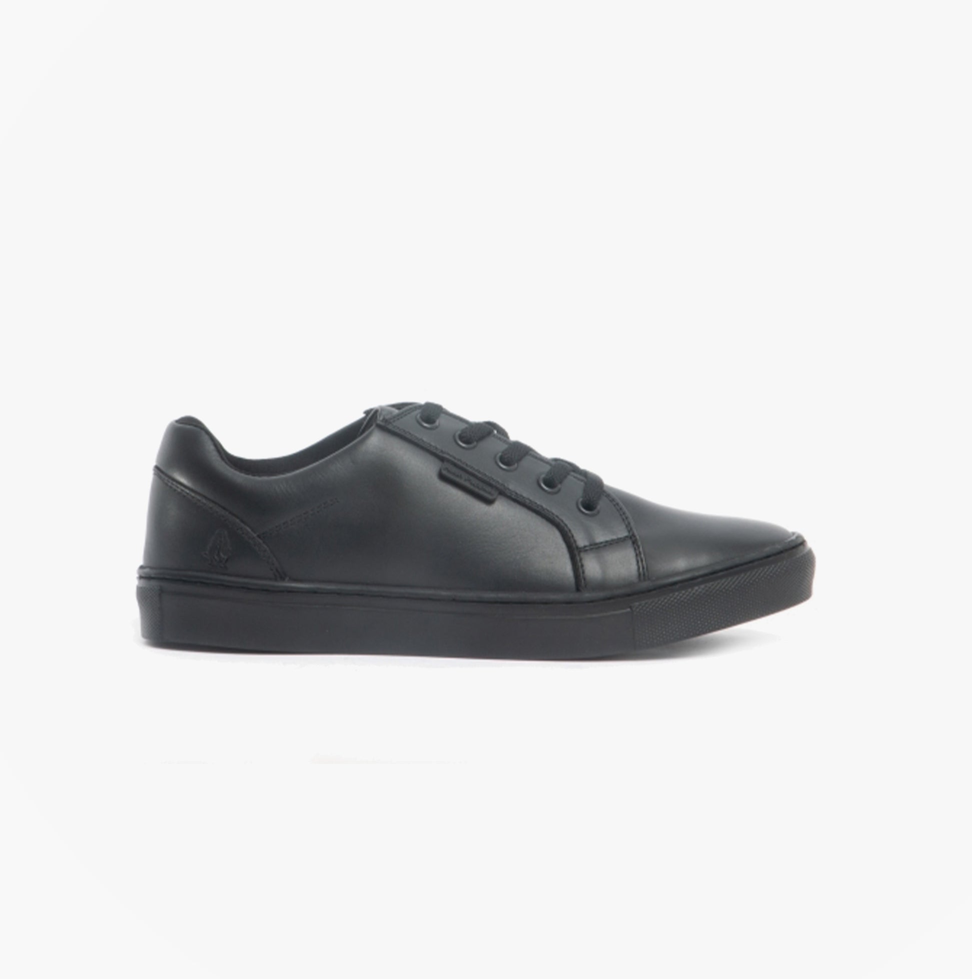 Hush Puppies SAM Boys Leather School Shoes Black