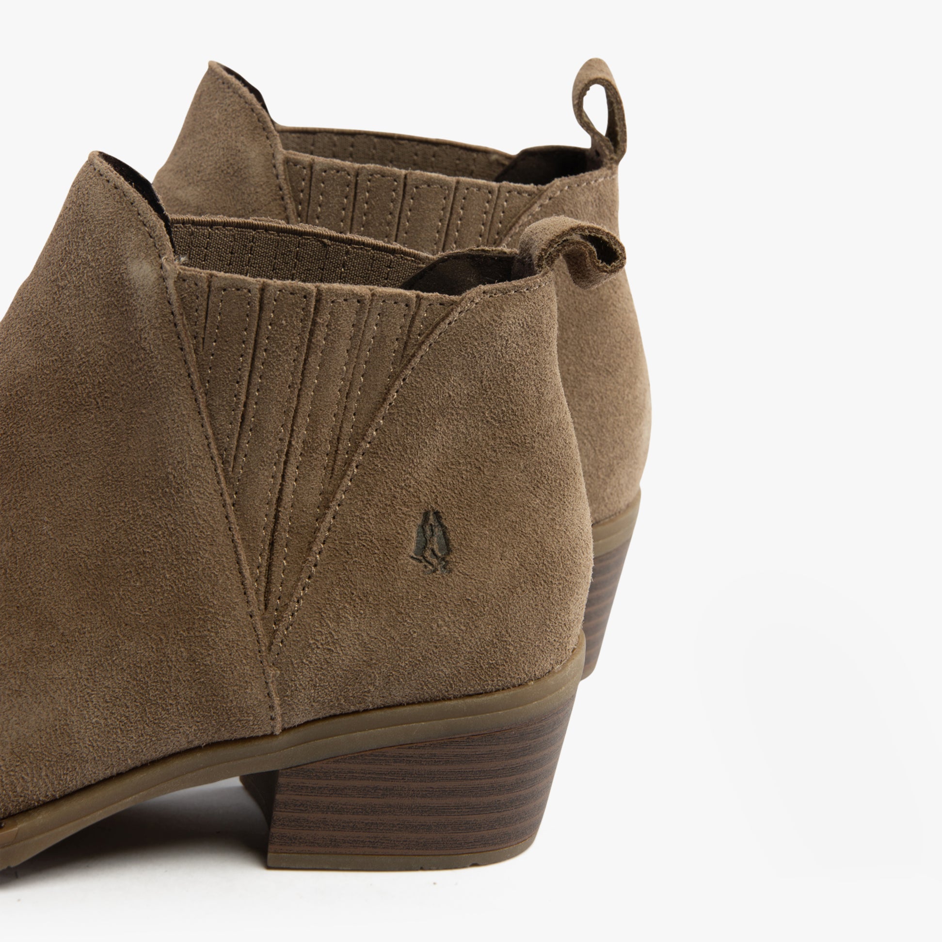 Hush Puppies ISOBEL Womens Leather Ankle Boots Taupe