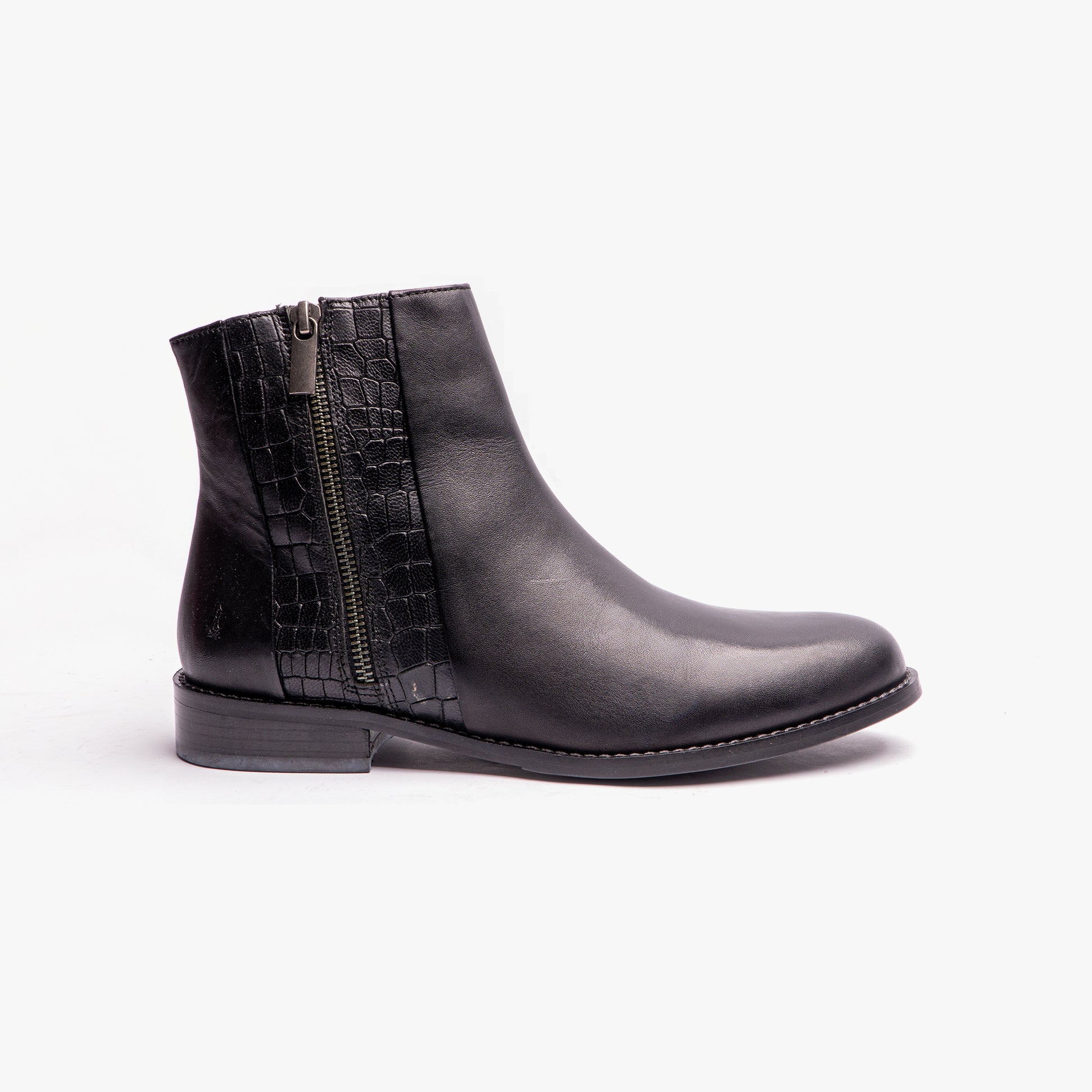 Hush Puppies FRANCES Womens Leather Ankle Boots Black