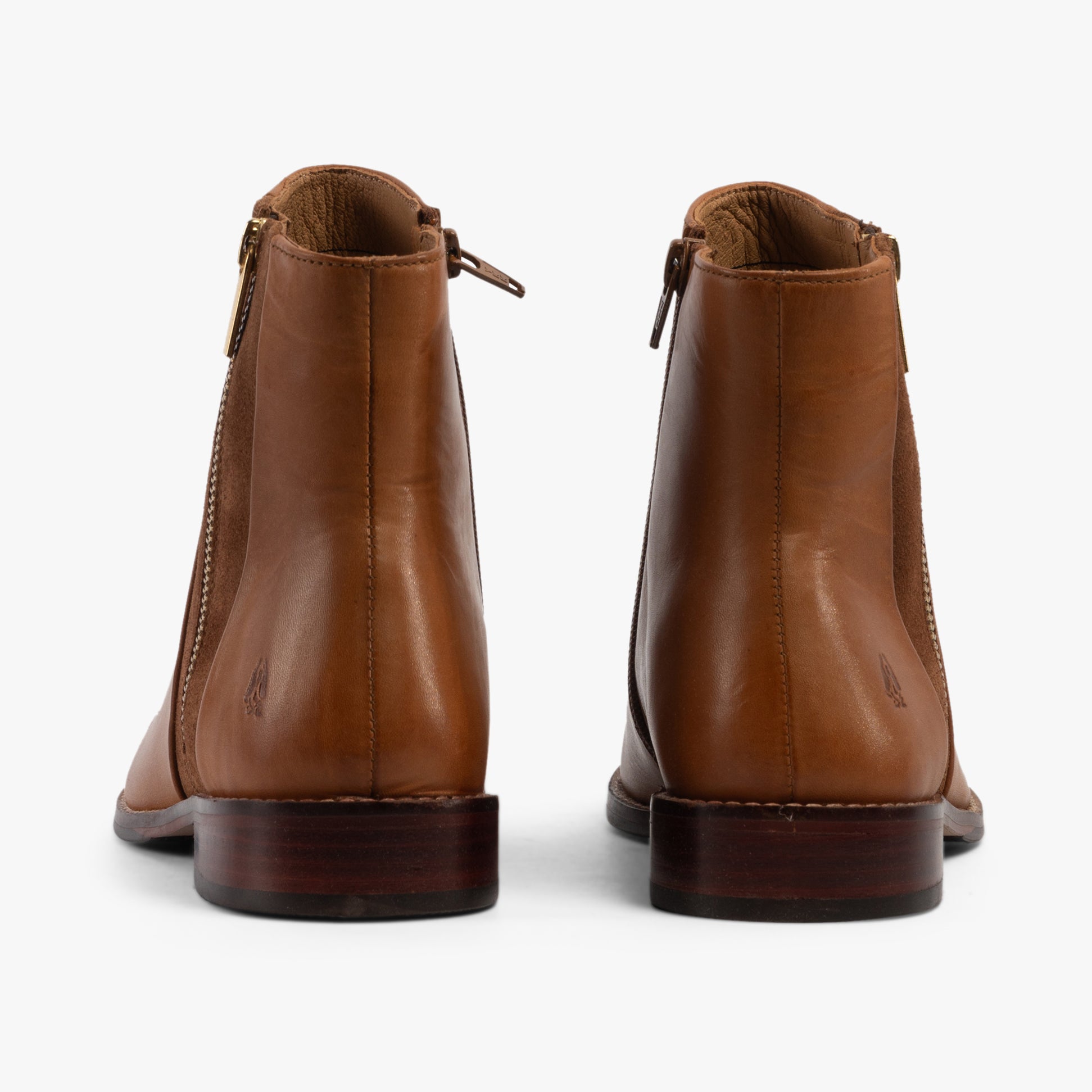 Hush Puppies FRANCES Womens Leather Ankle Boots Tan