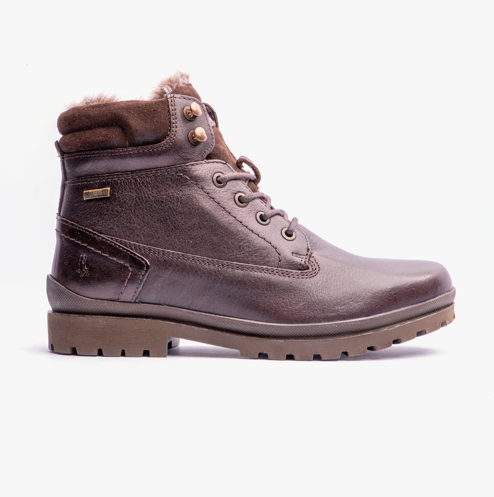 Hush Puppies ANNAY Womens Leather Ankle Boots Brown