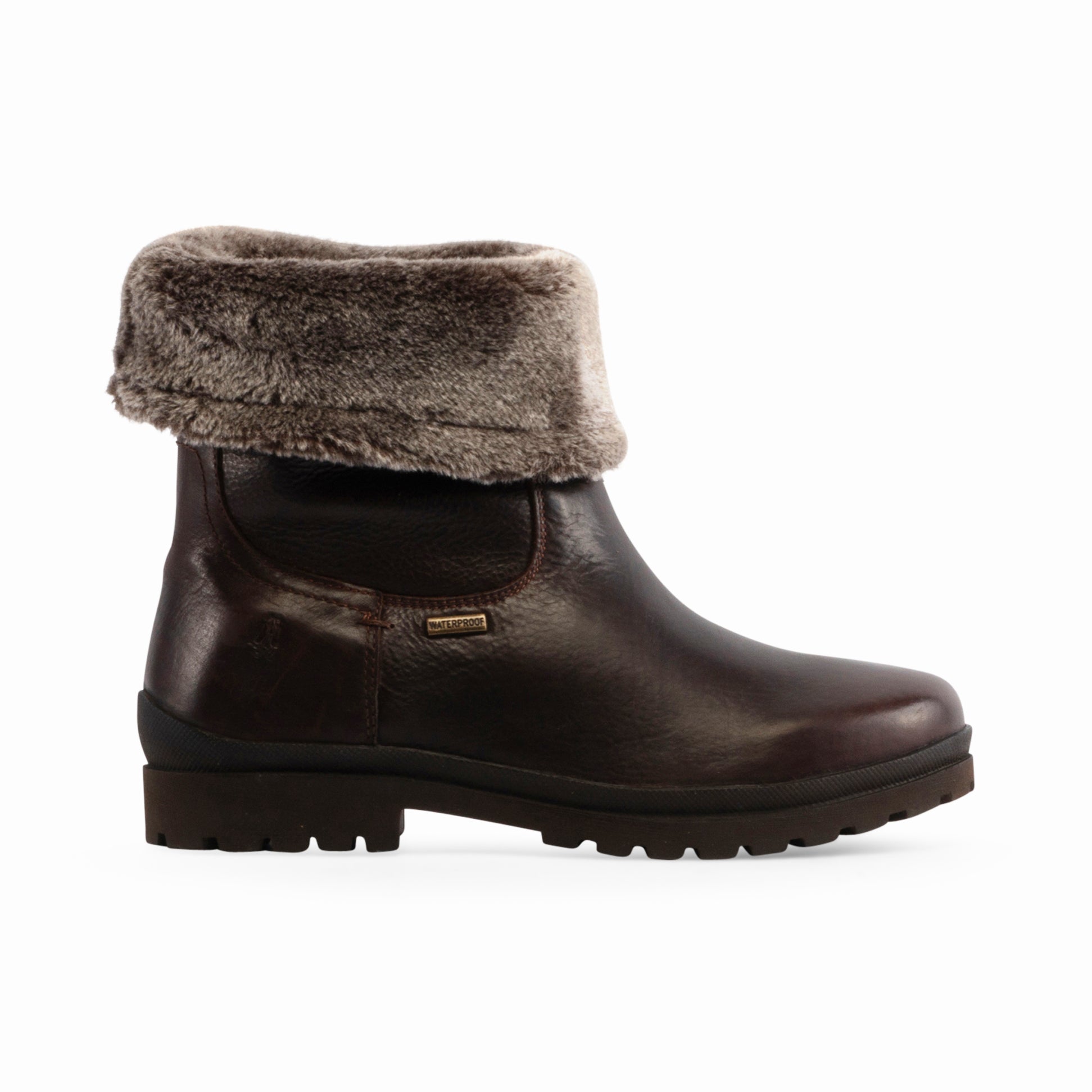 Hush Puppies ALICE Womens Leather Mid-Height Boots Tan