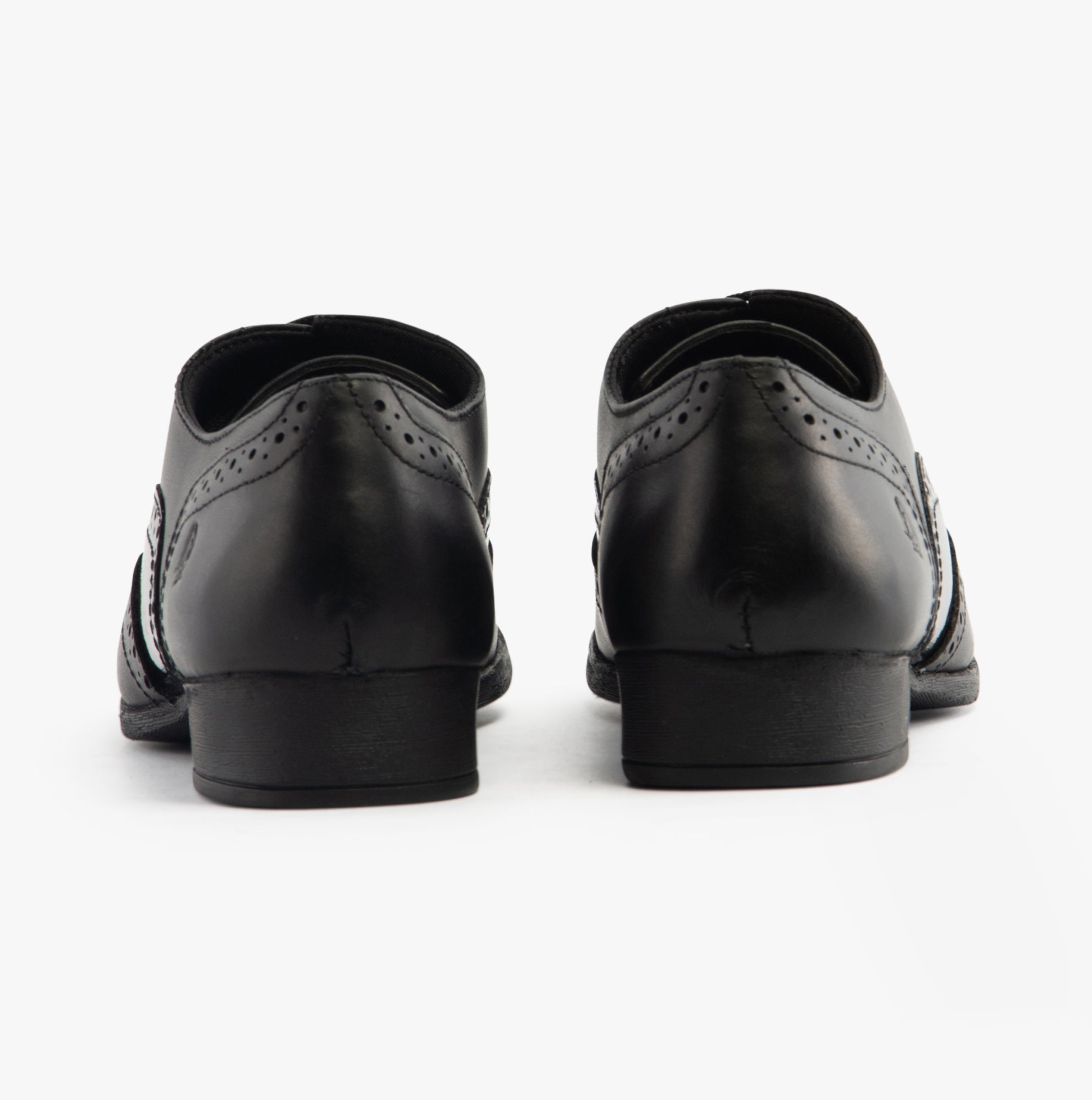 Hush Puppies KADA Girls Leather School Shoes Black