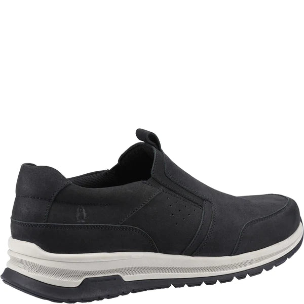Hush Puppies COLE Mens Trainers Black Nubuck
