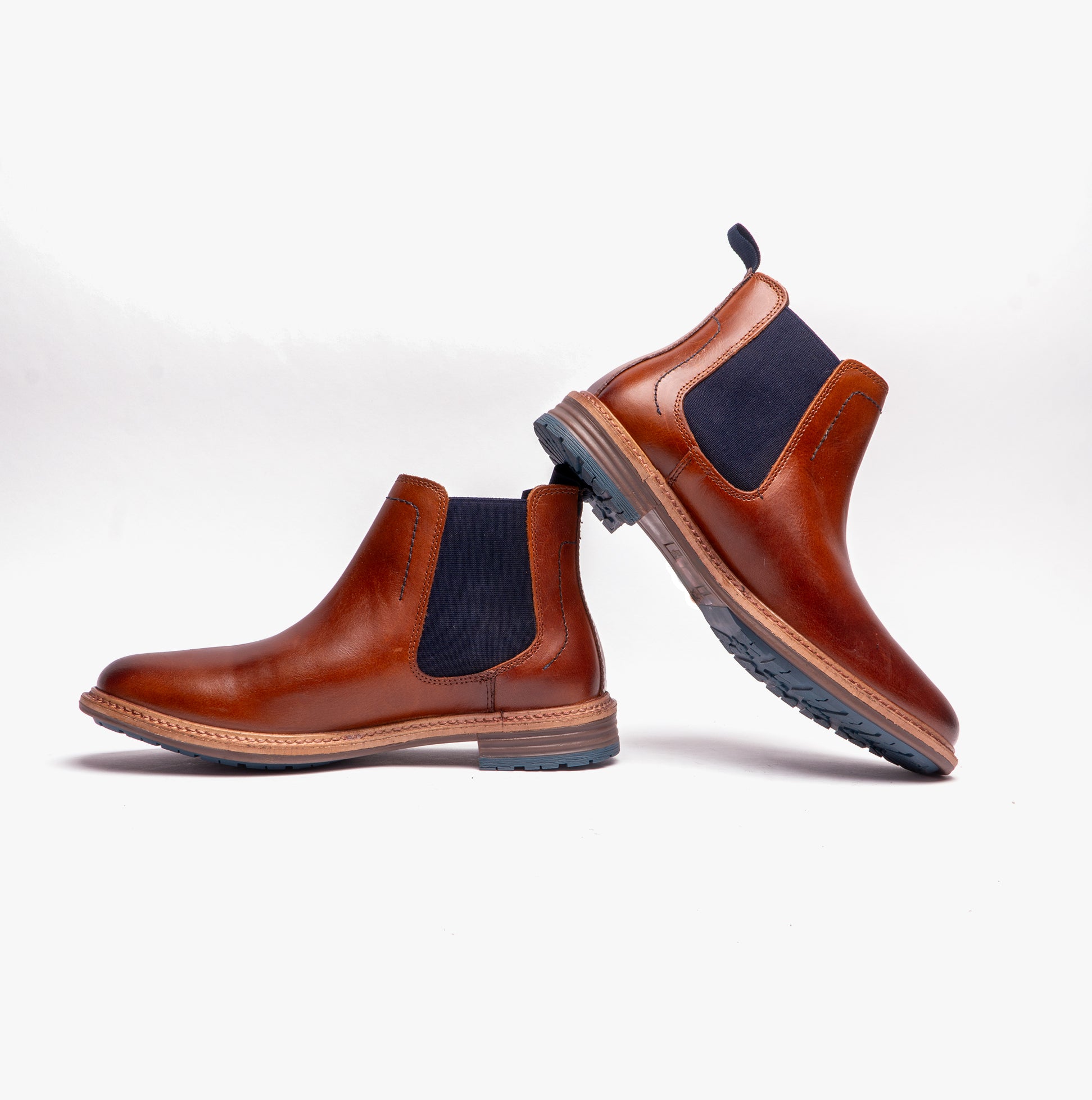 Hush Puppies JUSTIN Mens Chelsea Boots Tan