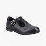 Hush Puppies BRITNEY Girls Leather School Shoes Black