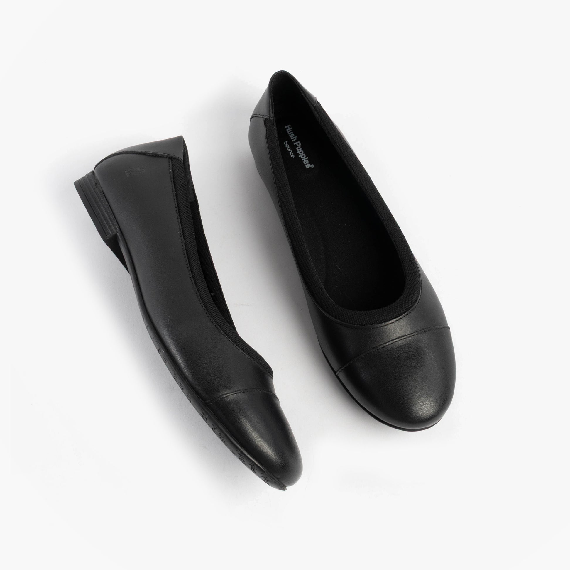 Hush Puppies EMMA Girls Leather School Shoes Black