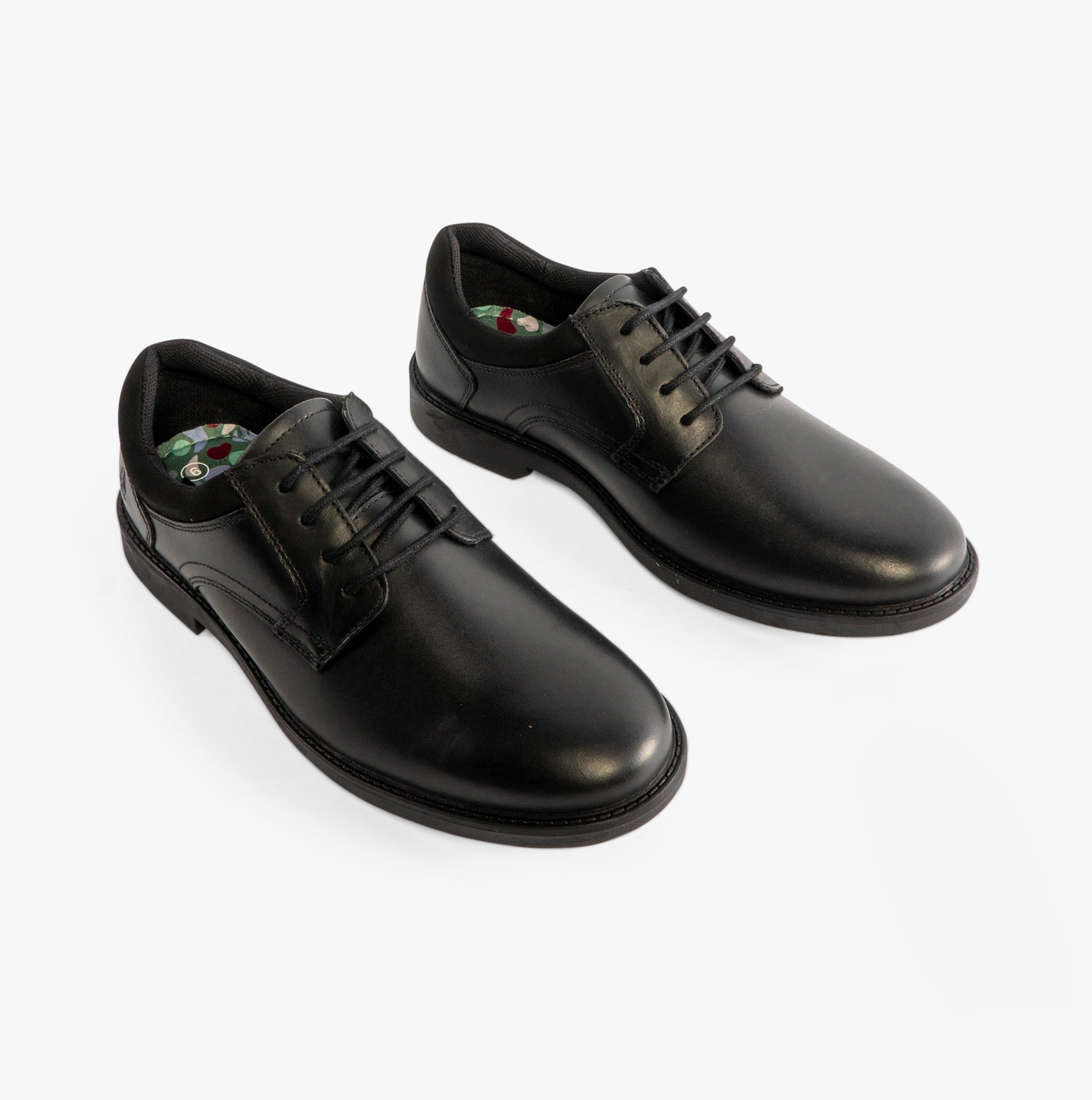 Hush Puppies TOMMY Boys Leather School Shoes Black