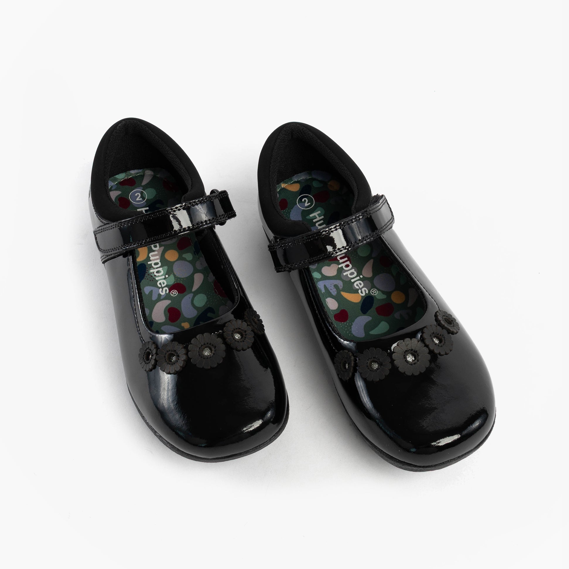 Hush Puppies CHRISTINA PATENT JUNIOR Girls Shoes Black