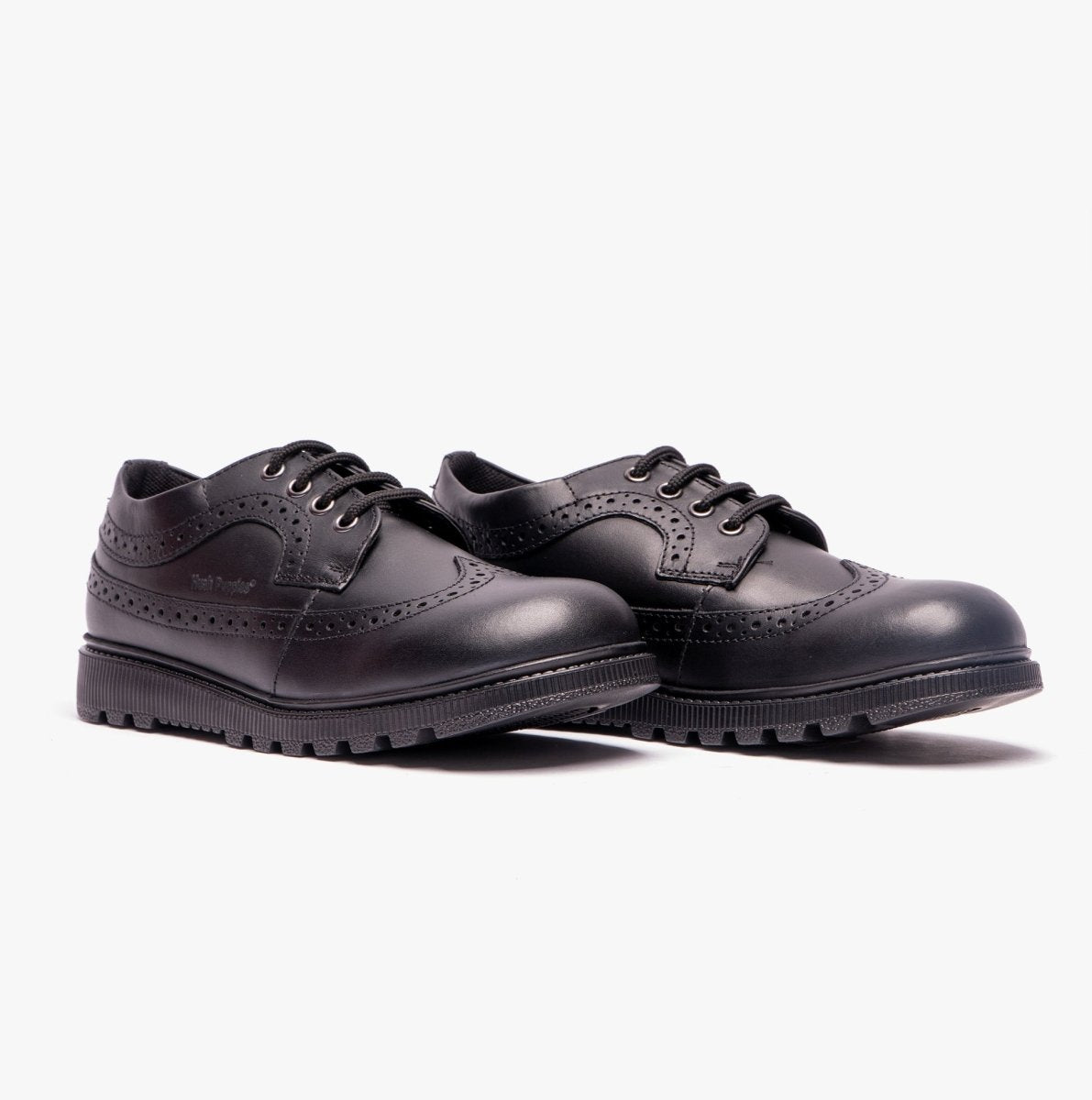 Hush Puppies FELICITY JUNIOR Girls Leather Oxford Shoes Black - Shuperb