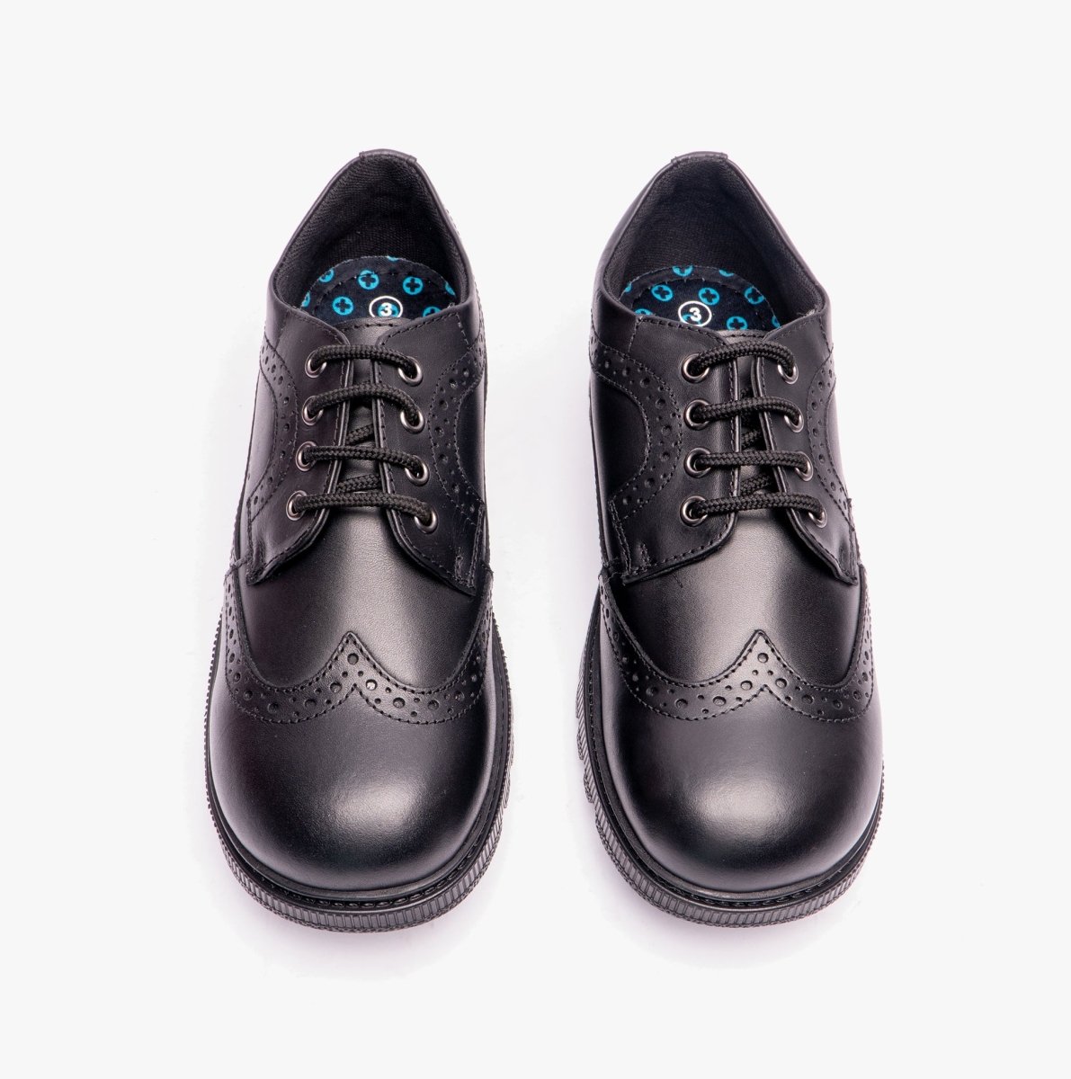 Hush Puppies FELICITY JUNIOR Girls Leather Oxford Shoes Black - Shuperb