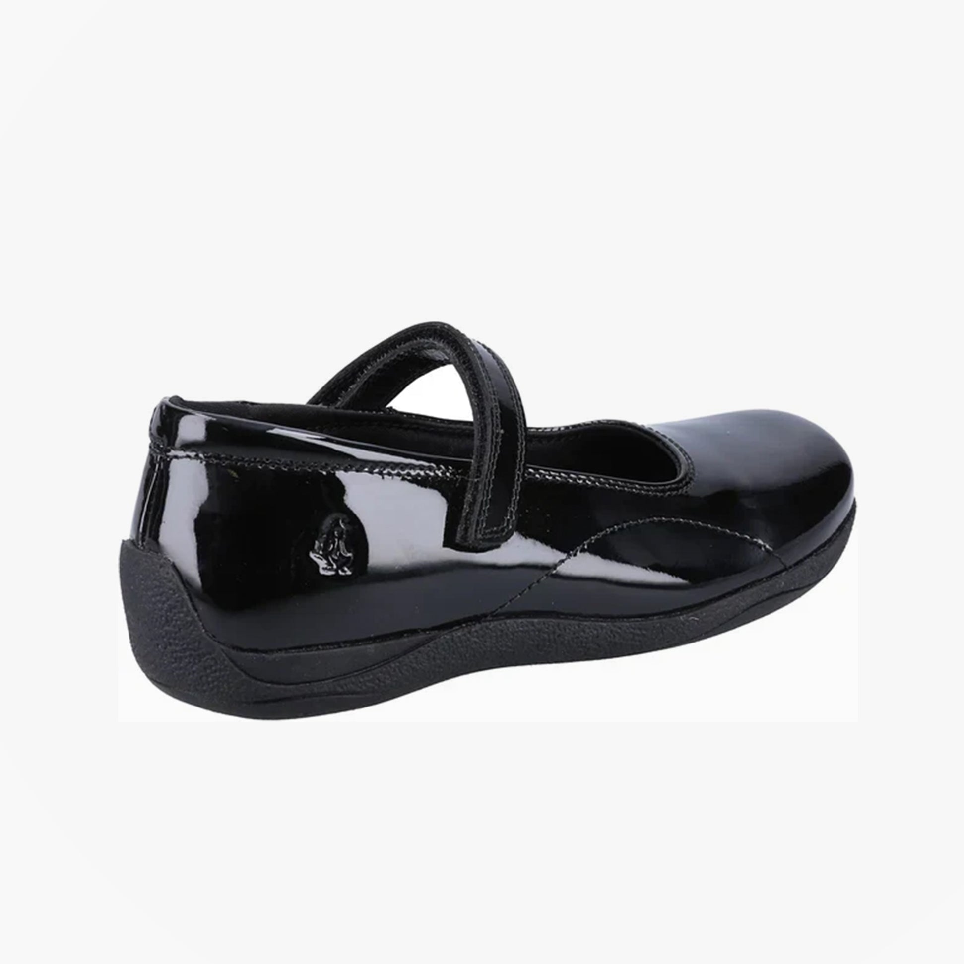 Hush Puppies ARIA Girls School Shoes Black Patent