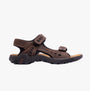 IMAC LUCAS Mens Leather Padded Sports Sandals Brown