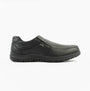 IMAC M227A Mens Casual Leather Slip-On Shoes Black