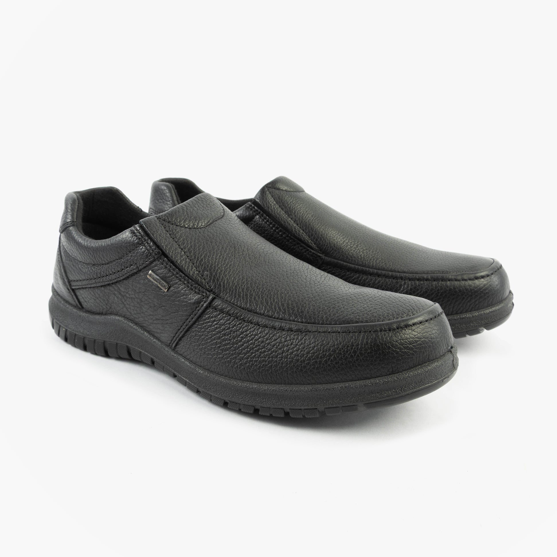 IMAC M227A Mens Casual Leather Slip-On Shoes Black