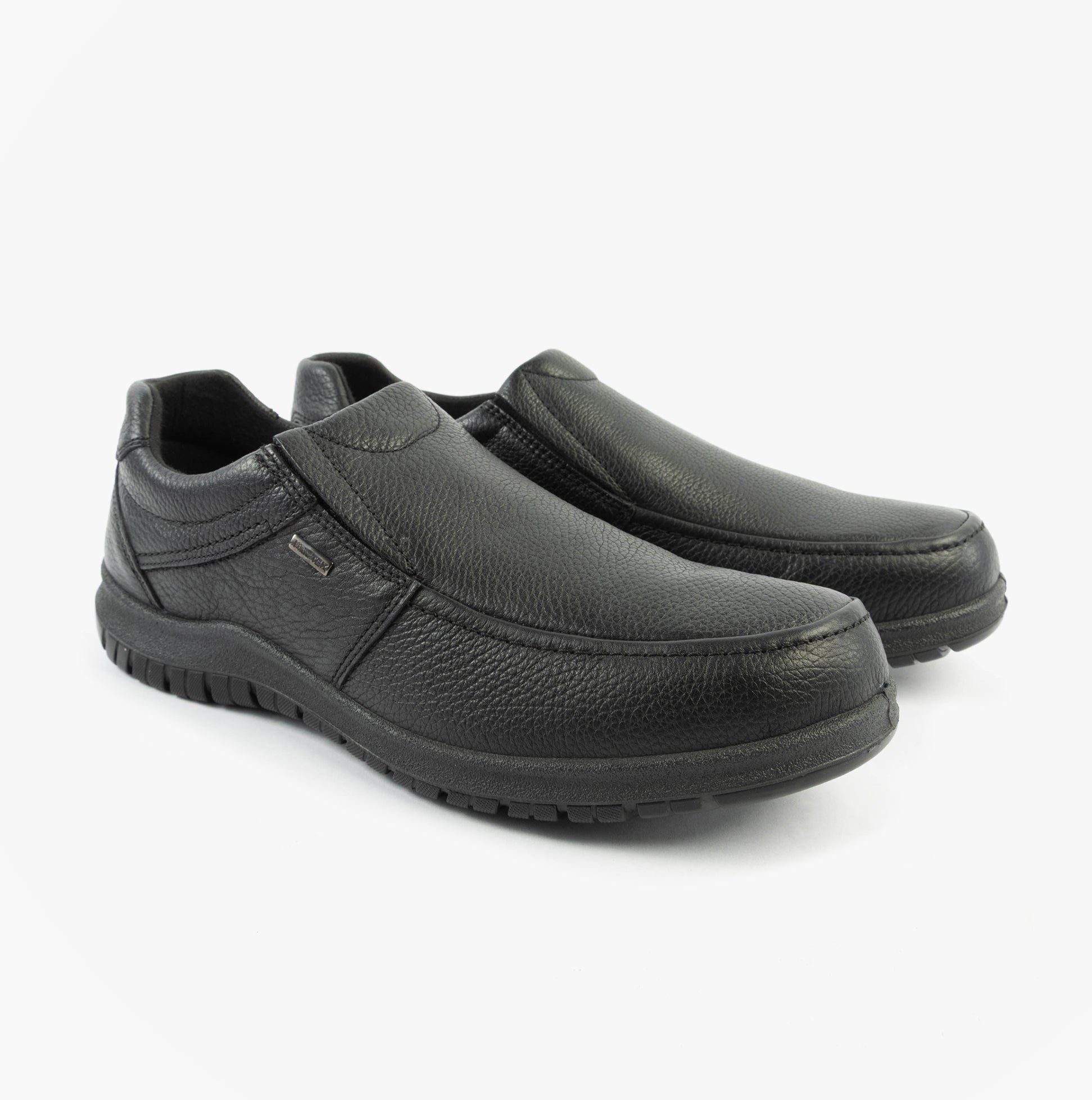 IMAC M227A Mens Casual Leather Slip-On Shoes Black