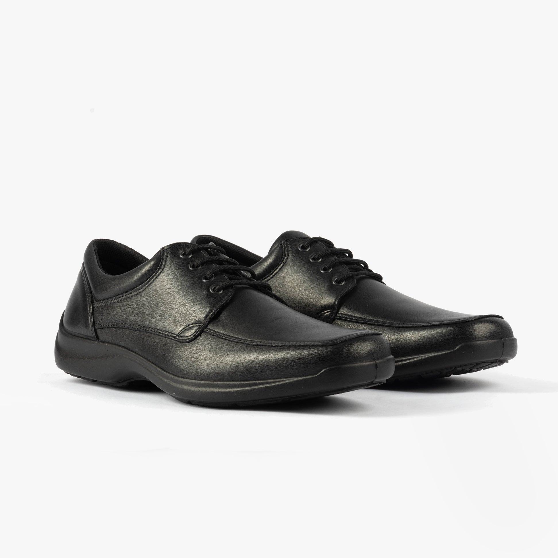 IMAC MILLER Mens Leather Apron Shoes Black