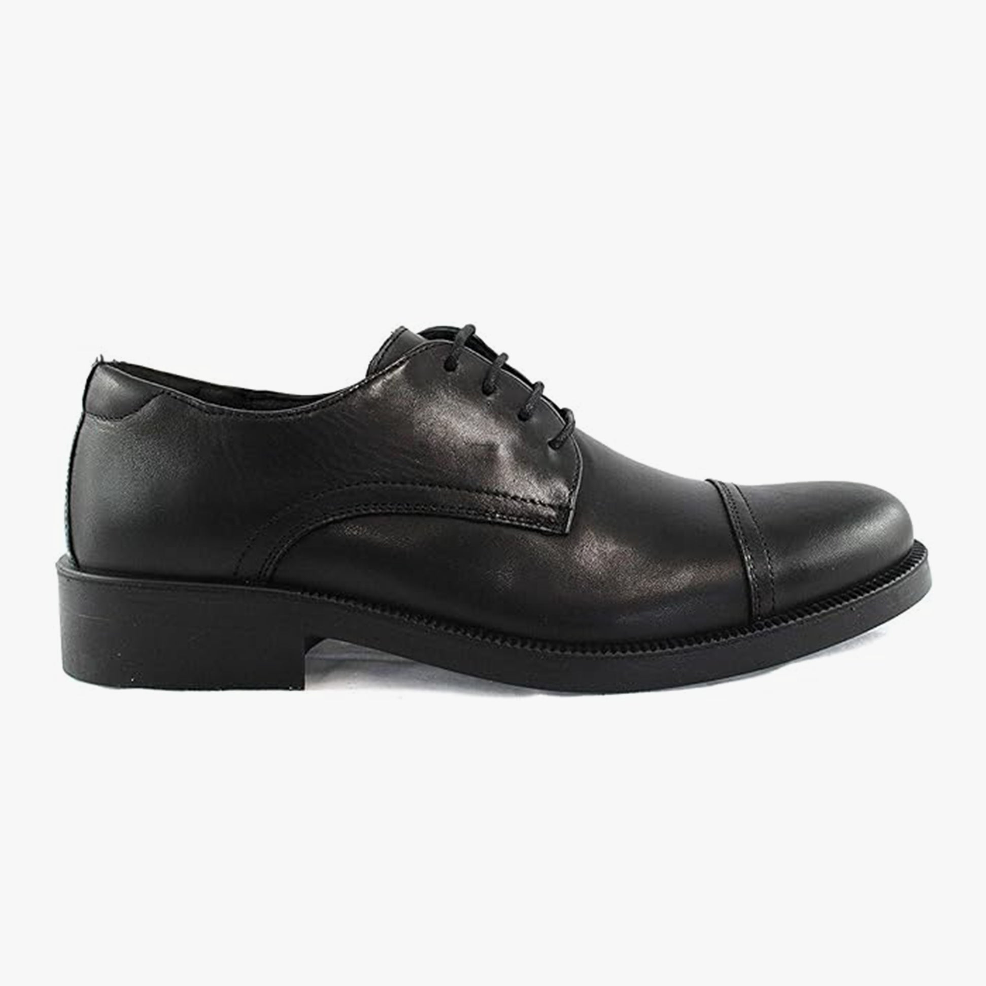 IMAC TRISTAN Mens Leather Capped Derby Brouges Black