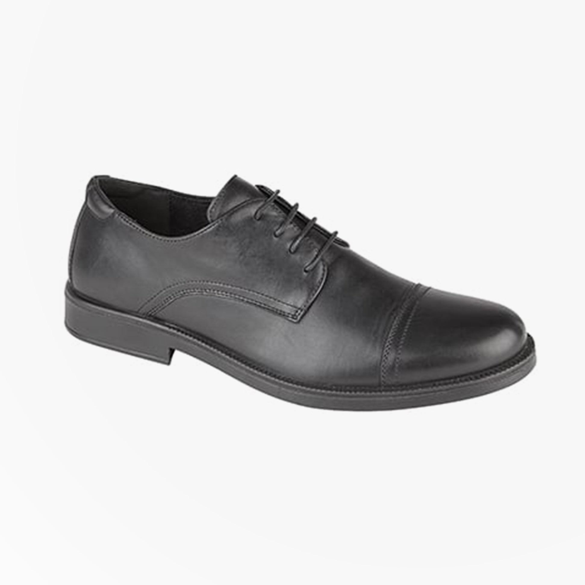 IMAC TRISTAN Mens Leather Capped Derby Brouges Black