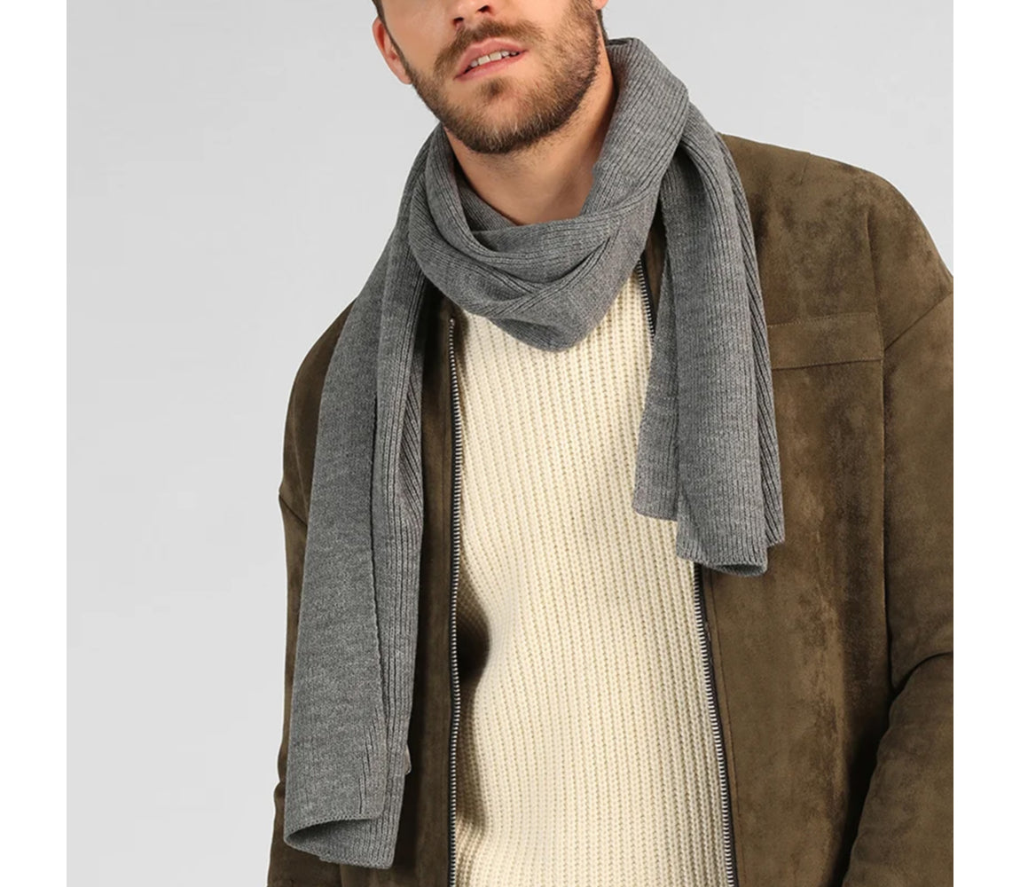 Jack & Jones DNA Mens Hat & Scarf Grey Melange