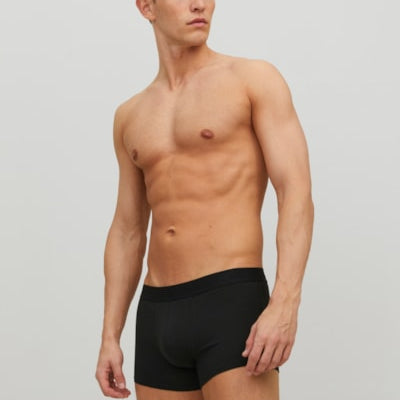 Jack & Jones WAISTBAND 3 Pack Trunks Mens Black