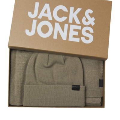 Jack & Jones JOLLY KNIT Mens Scarf & Beanie Giftset Overland Trek