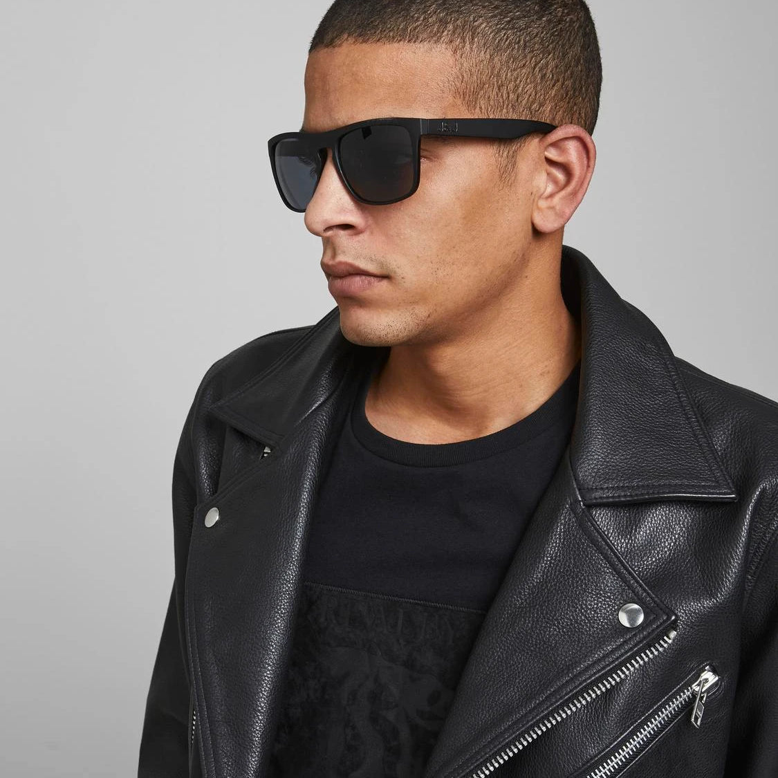 Jack & Jones RYDER Mens Sunglasses Black Bean