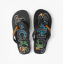 Jack & Jones LOGO PALM PRINT Mens Flip-Flops Anthracite