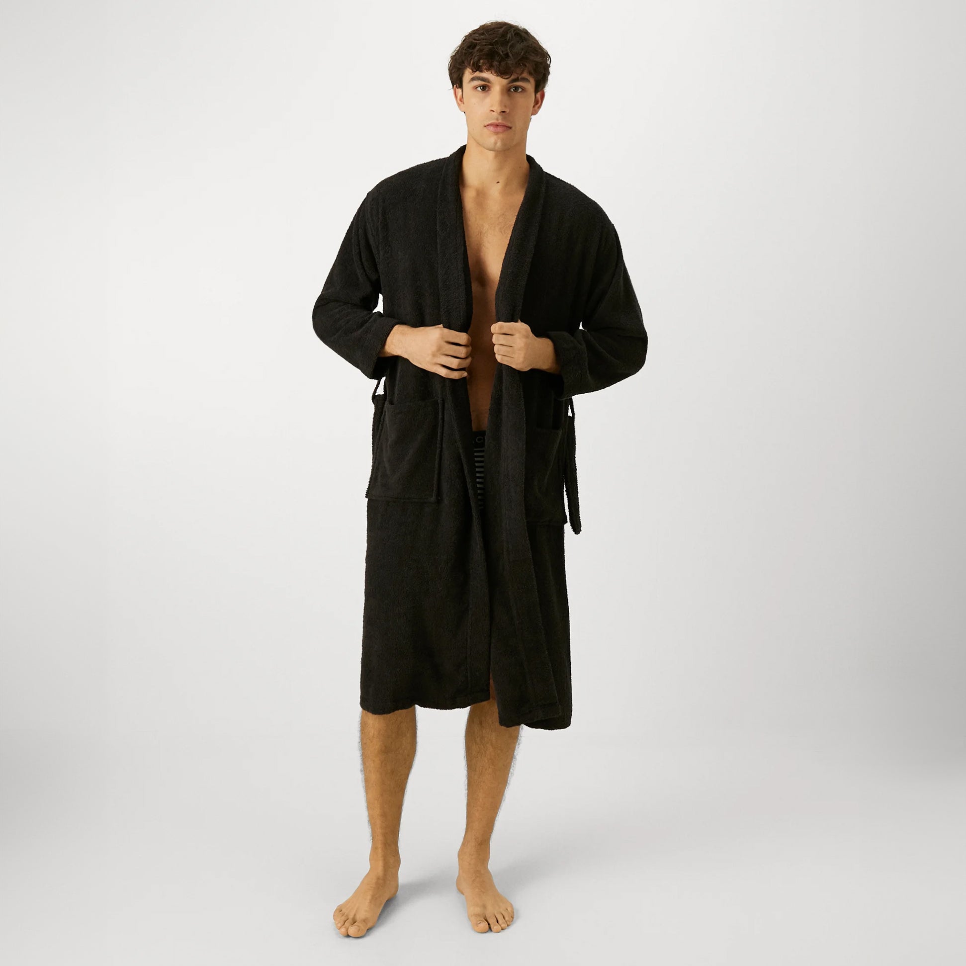 Jack & Jones SOLID Mens Bathrobe Black