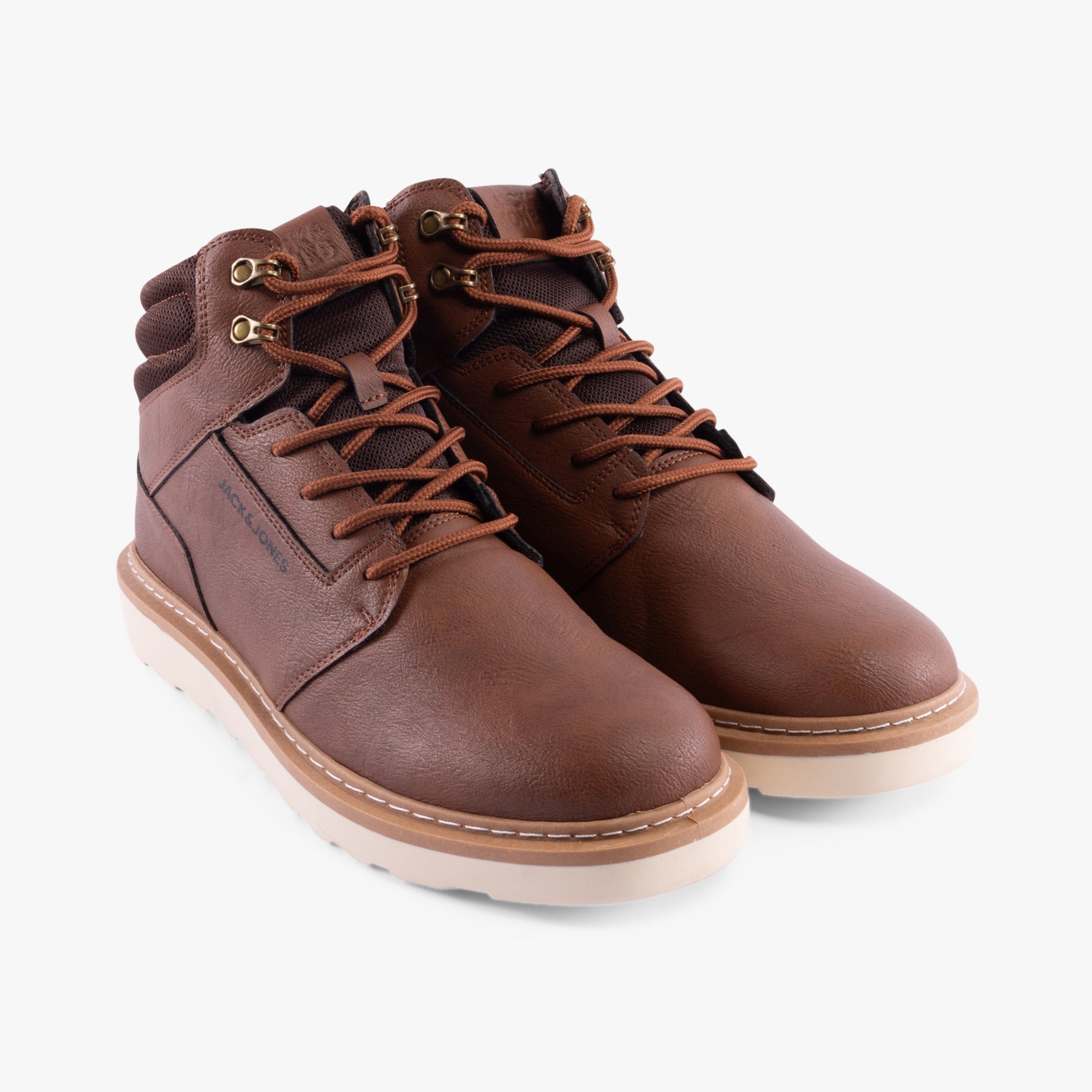 Jack & Jones OHIO PU Mens Boots Brown Stone