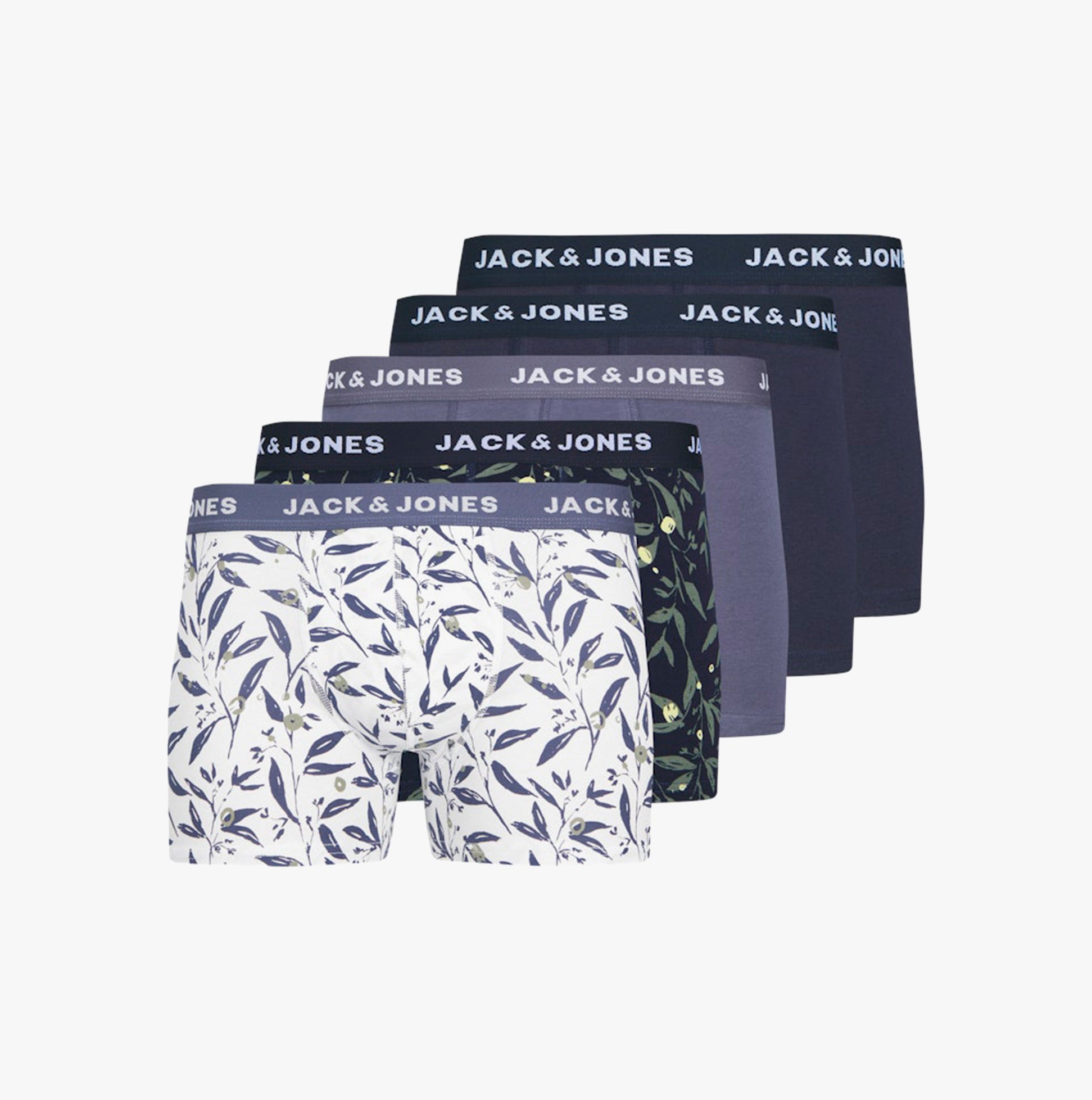 Jack & Jones HARVEY Mens 5-Pack Trunks Night Sky