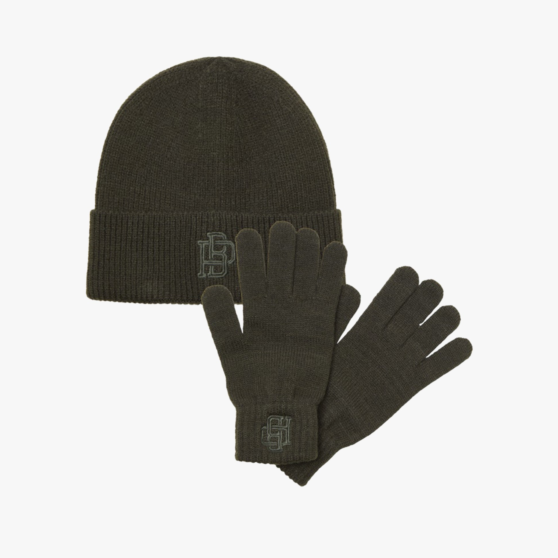Jack & Jones TRAIN Mens Hat & Gloves Set Peat