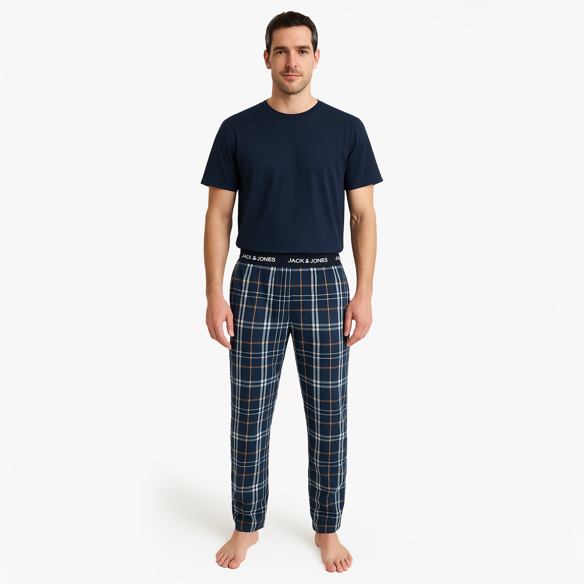 Jack & Jones LUCA SS Mens T-Shirt And Pants Set Navy Blazer