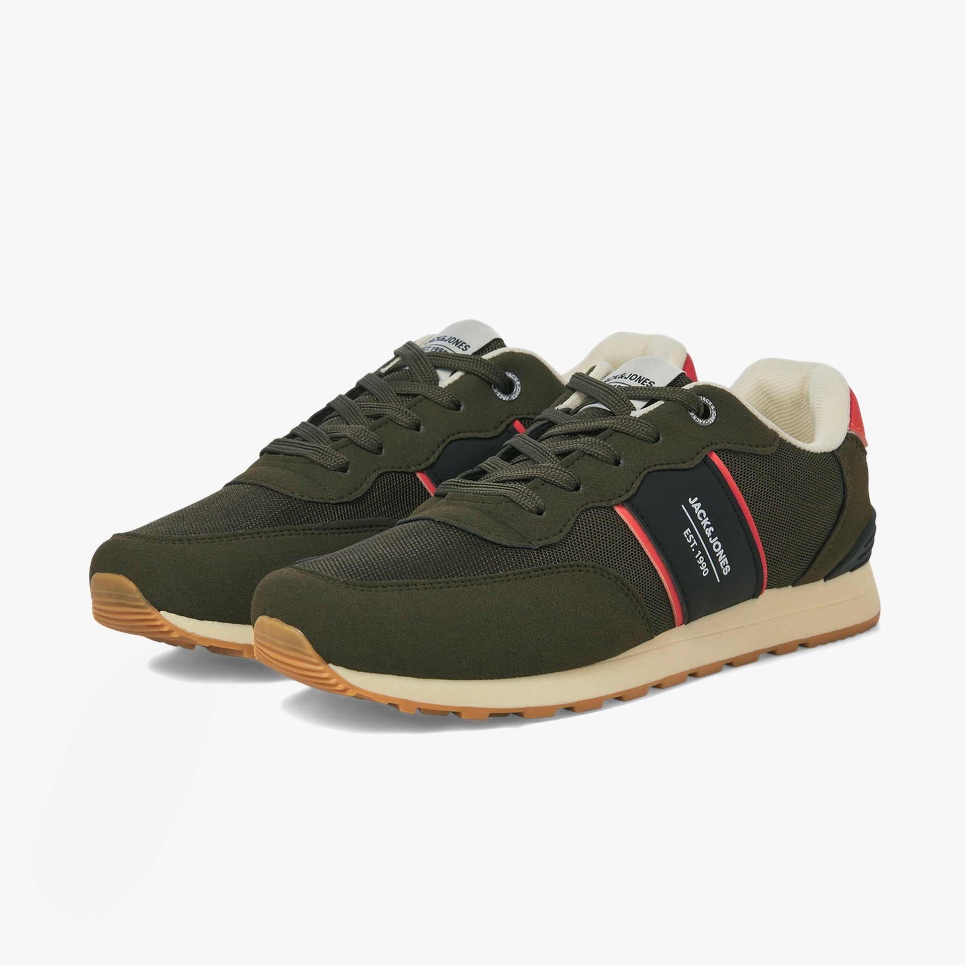 Jack & Jones SPIRIT RUNNER Mens Trainers Olive Night