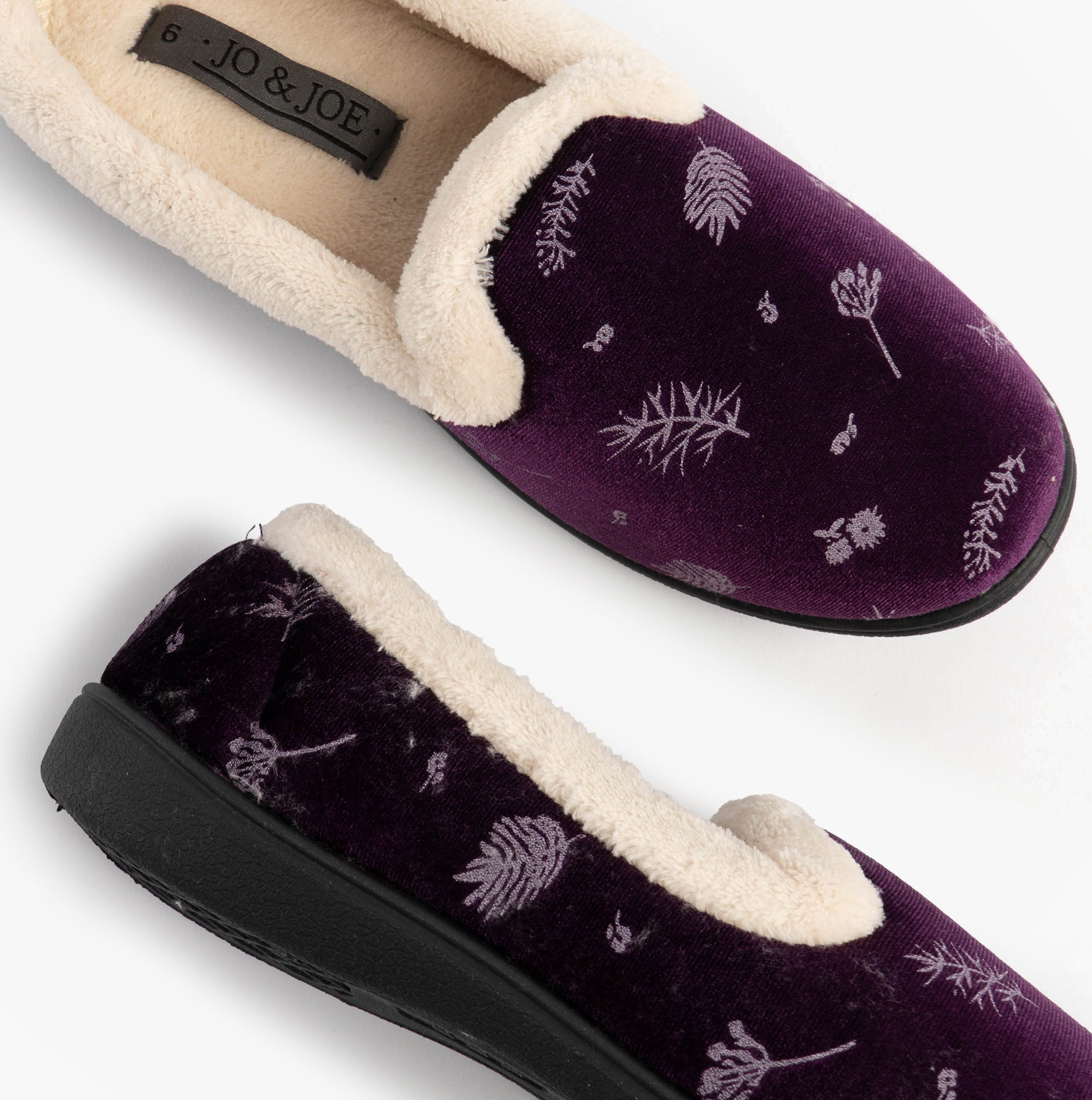 Jo & Joe ANNIE Womens Full Slippers Purple