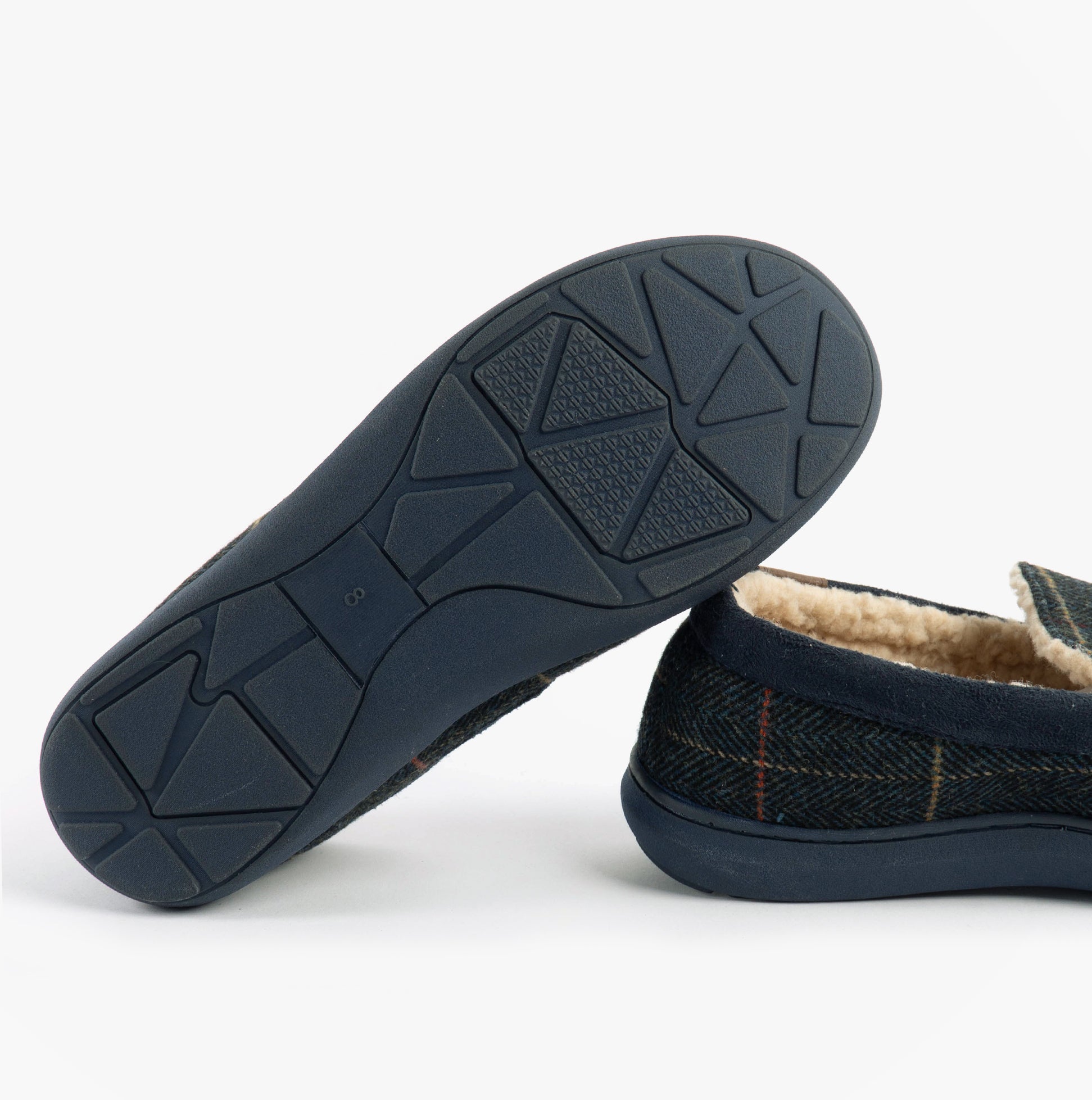 Jo & Joe GLENCOE Mens Tartan Slippers Navy