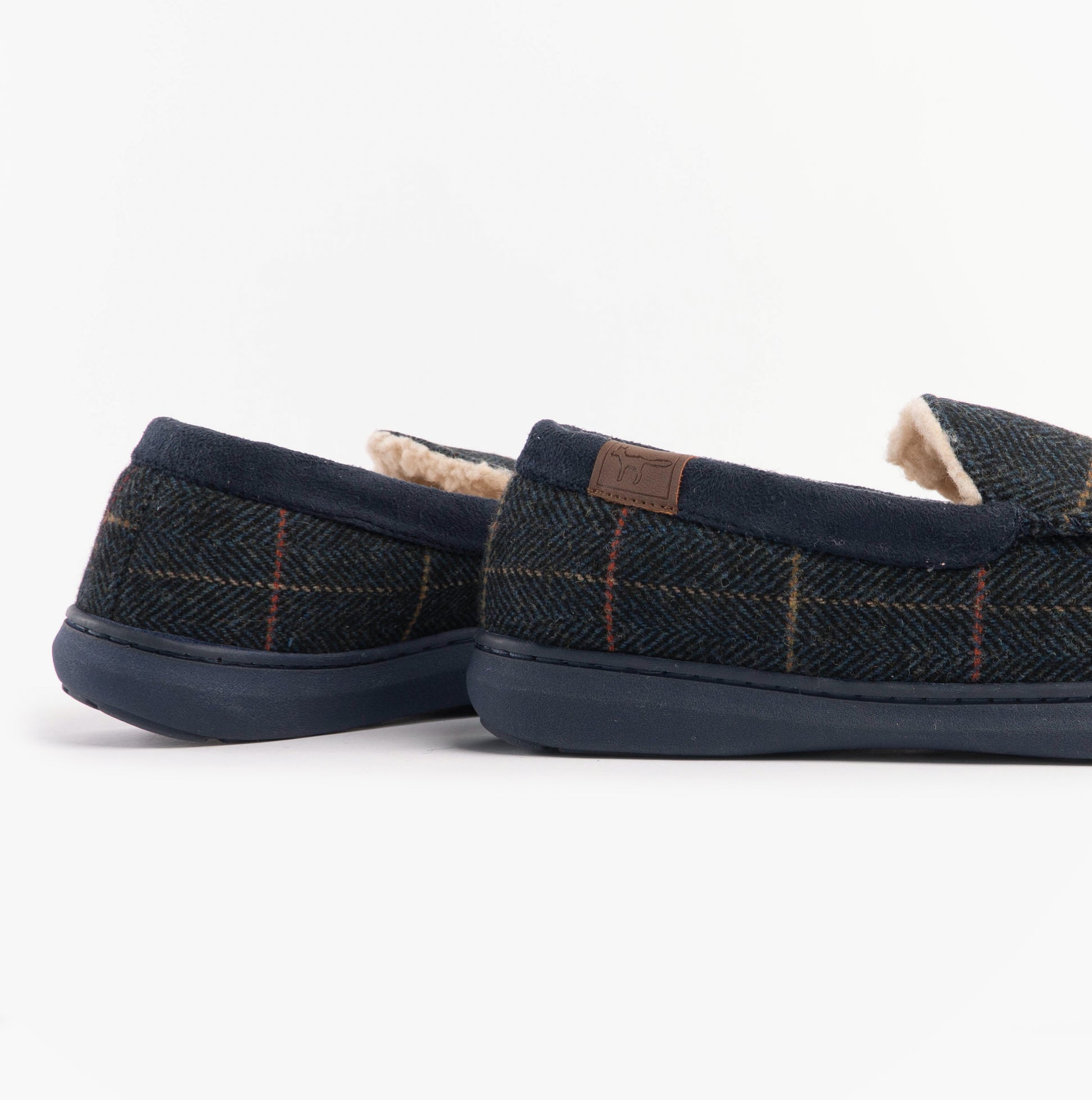 Jo & Joe GLENCOE Mens Tartan Slippers Navy