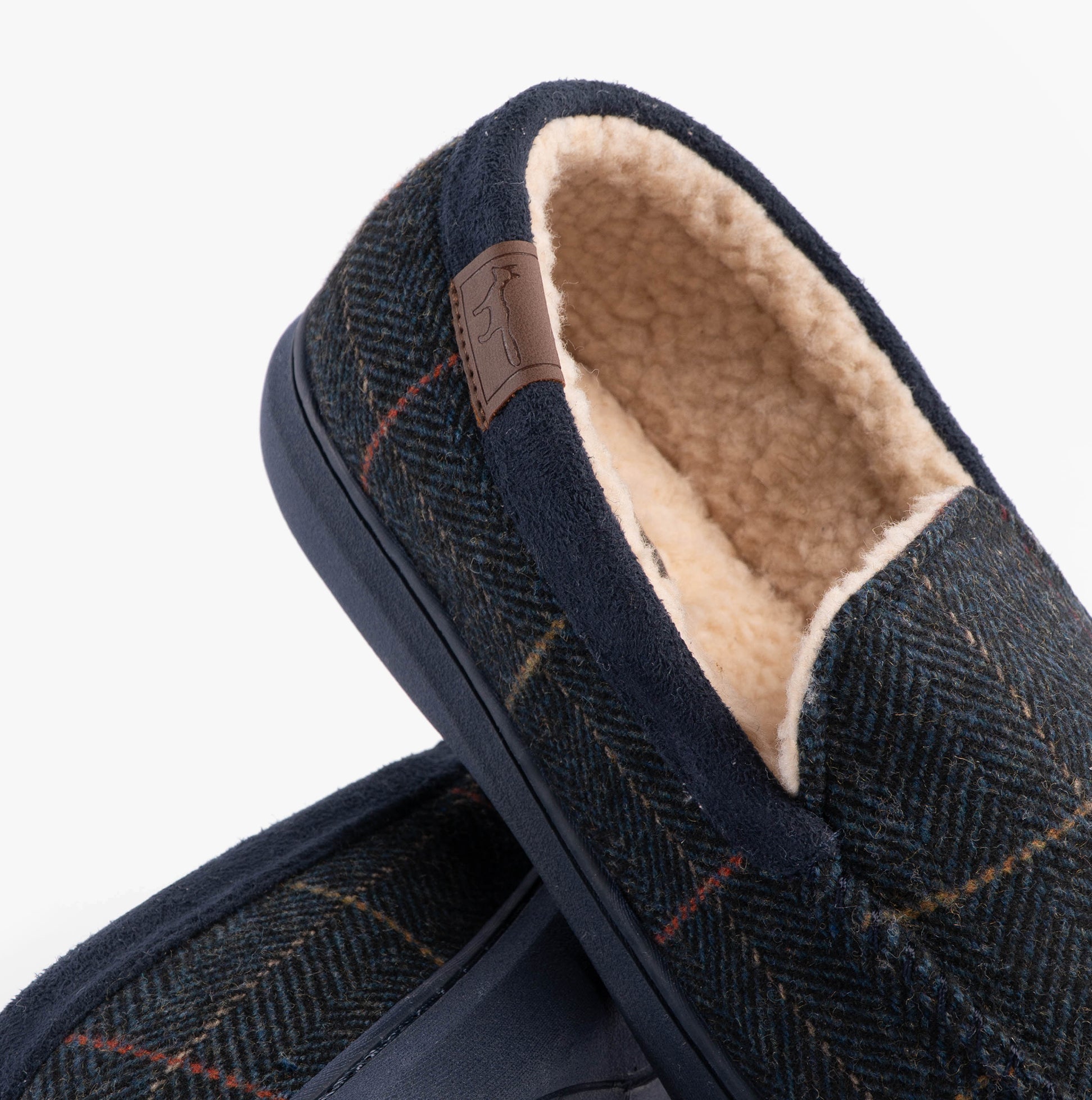 Jo & Joe GLENCOE Mens Tartan Slippers Navy