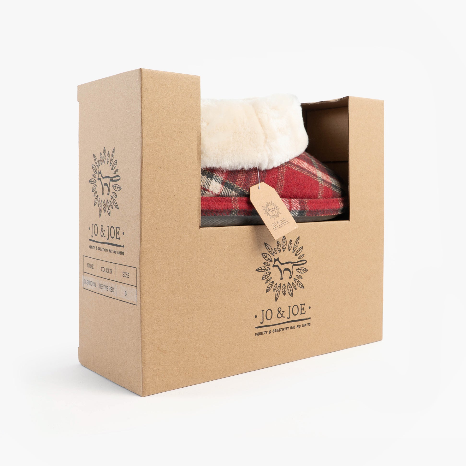 Jo & Joe GLENROYAL Womens Bootie Slipperss Festive Red