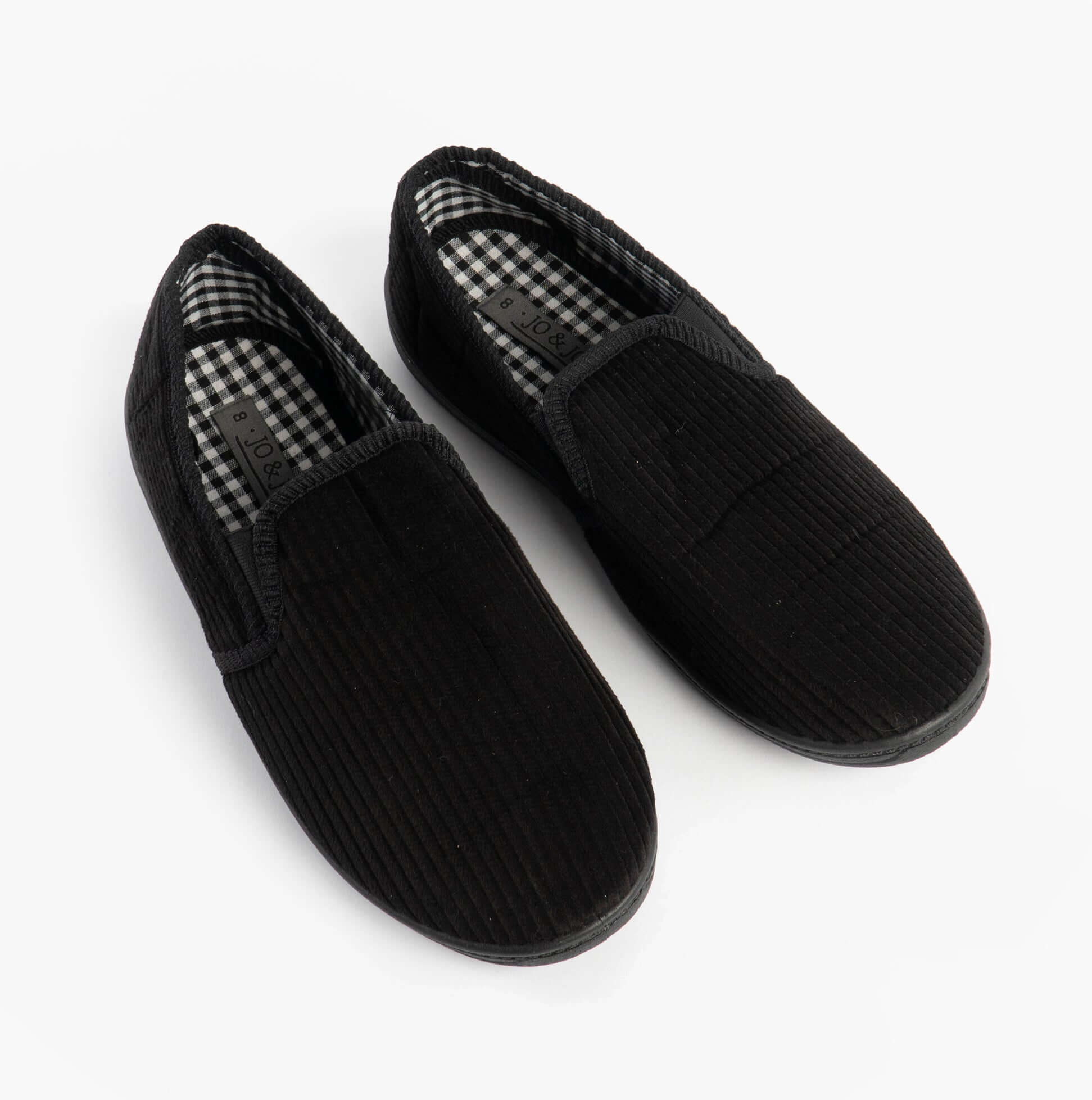 Jo & Joe HARRY Mens Full Slippers Black