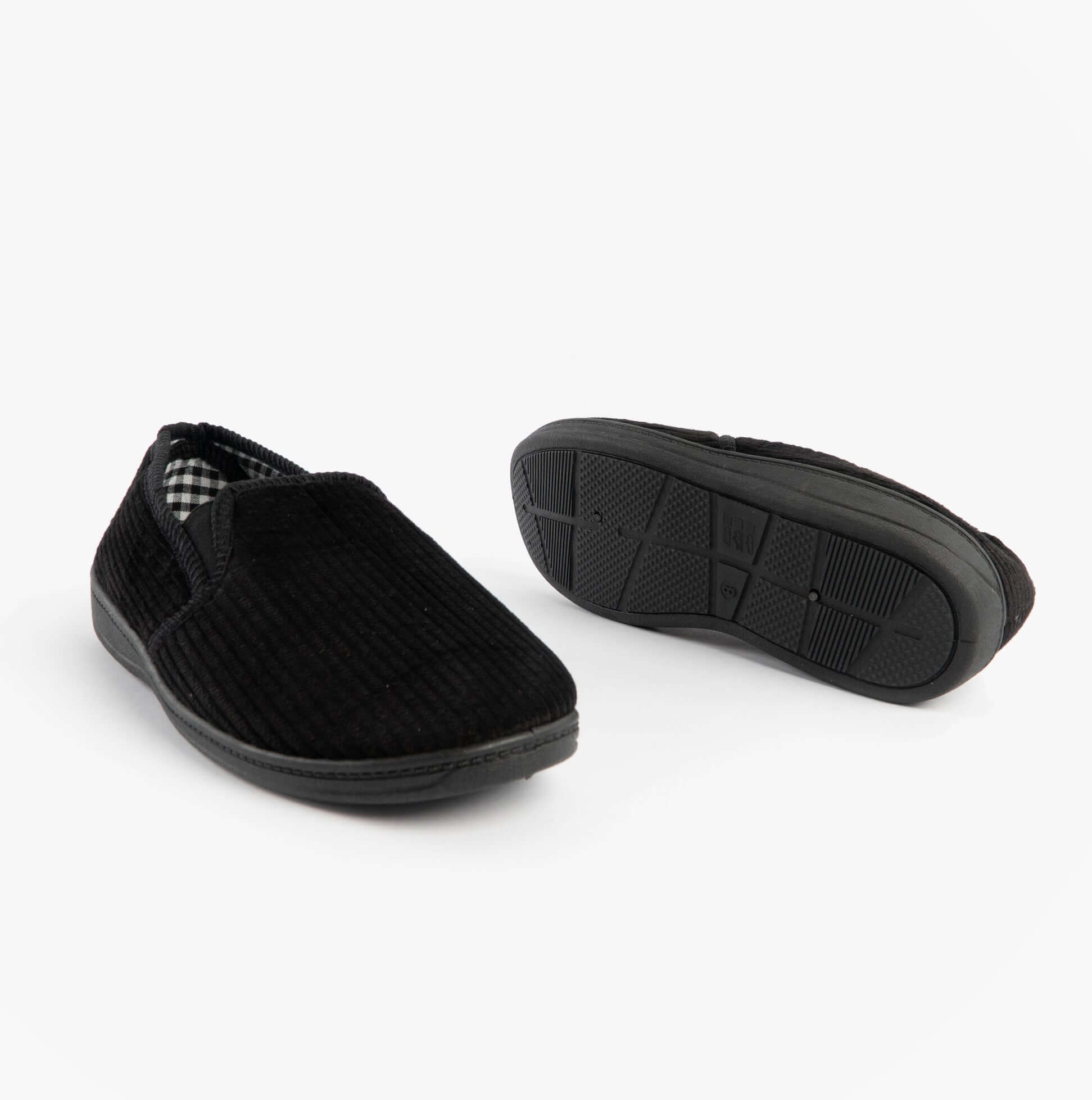 Jo & Joe HARRY Mens Full Slippers Black