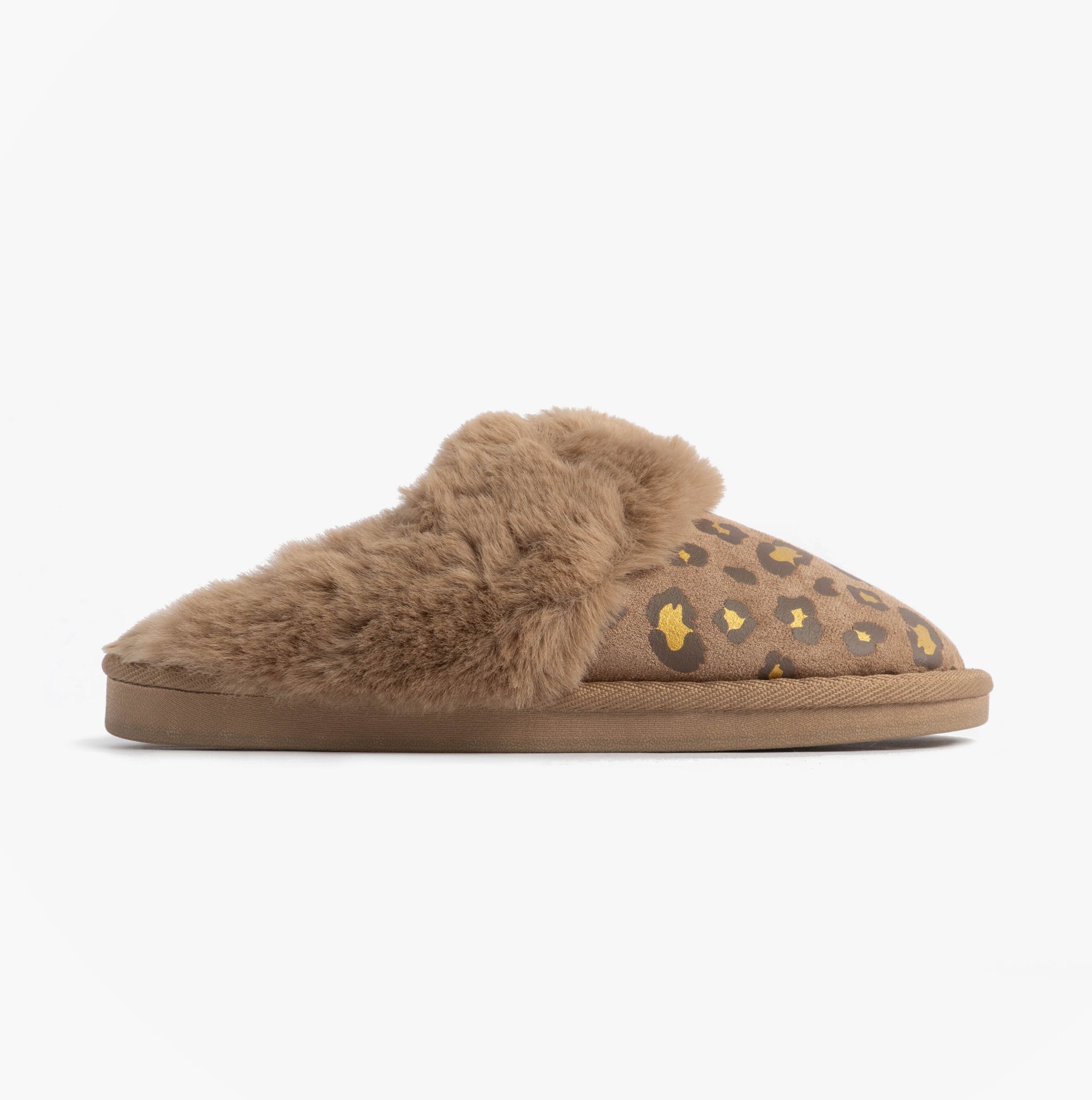 Jo & Joe MILA Womens Mule Slippers Chestnut Leopard