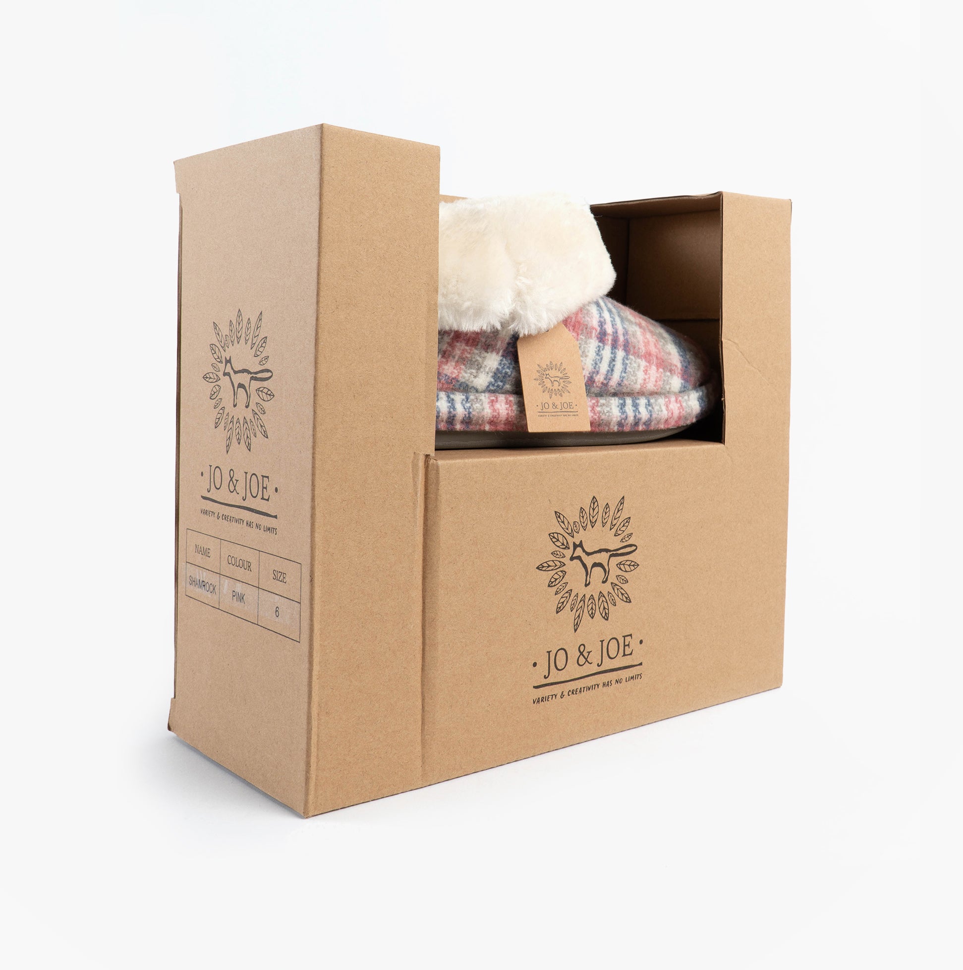 Jo & Joe SHAMROCK Womens Bootie Slippers Pink