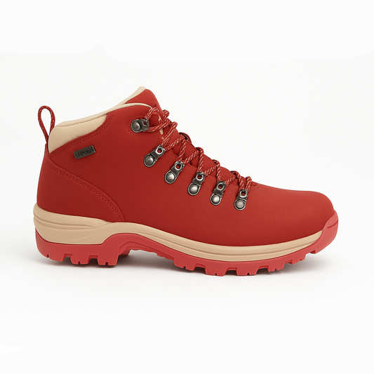 Johnscliffe TREK Womens Waterproof Hiking Boots Dark Red