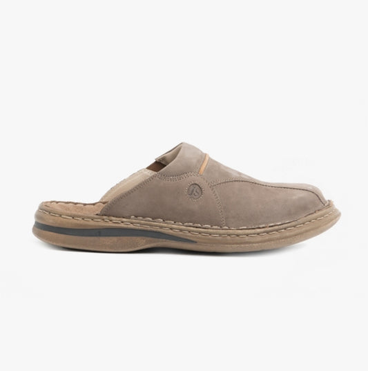 Josef Seibel KLAUS Mens Leather Mule Clogs Asphalt/Combi