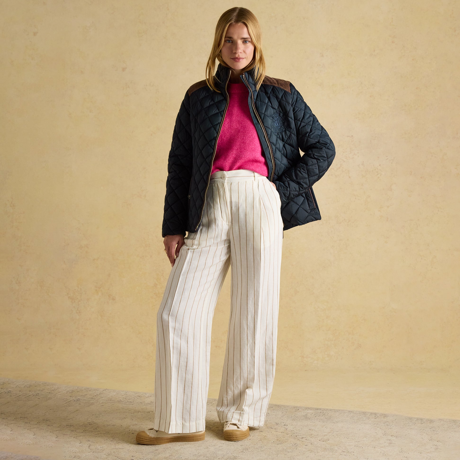 Joules BRAEMAR LUXE Womens Quilted Jacket Navy