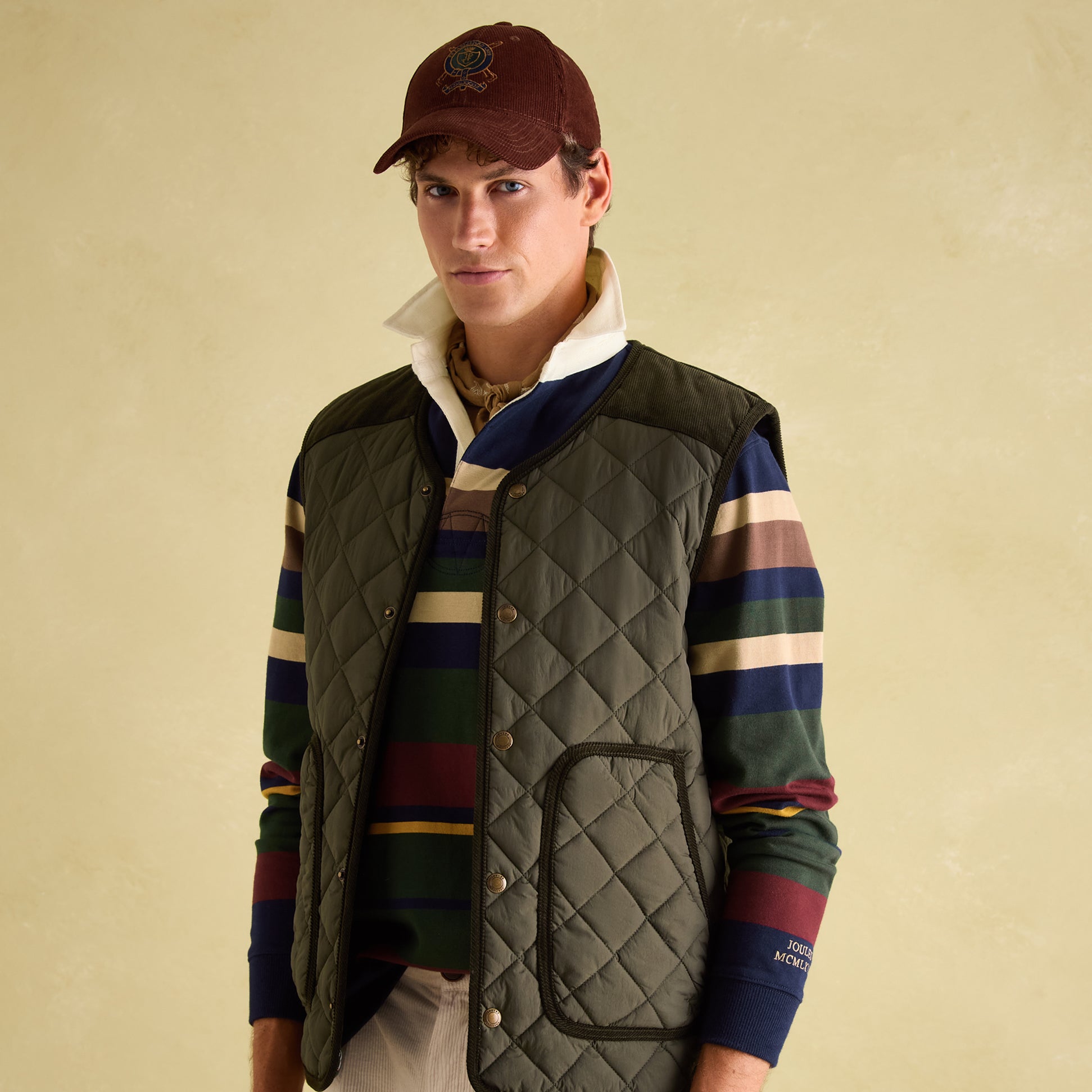 Joules GIBSON Mens Gilet Green